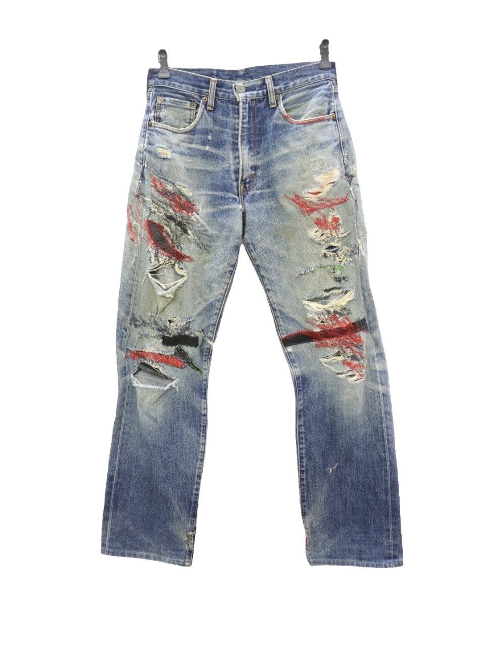 Levi's LVC 502-XX (Big E) Rare Vtg. Selvedge Patchwork Distressed | Grailed