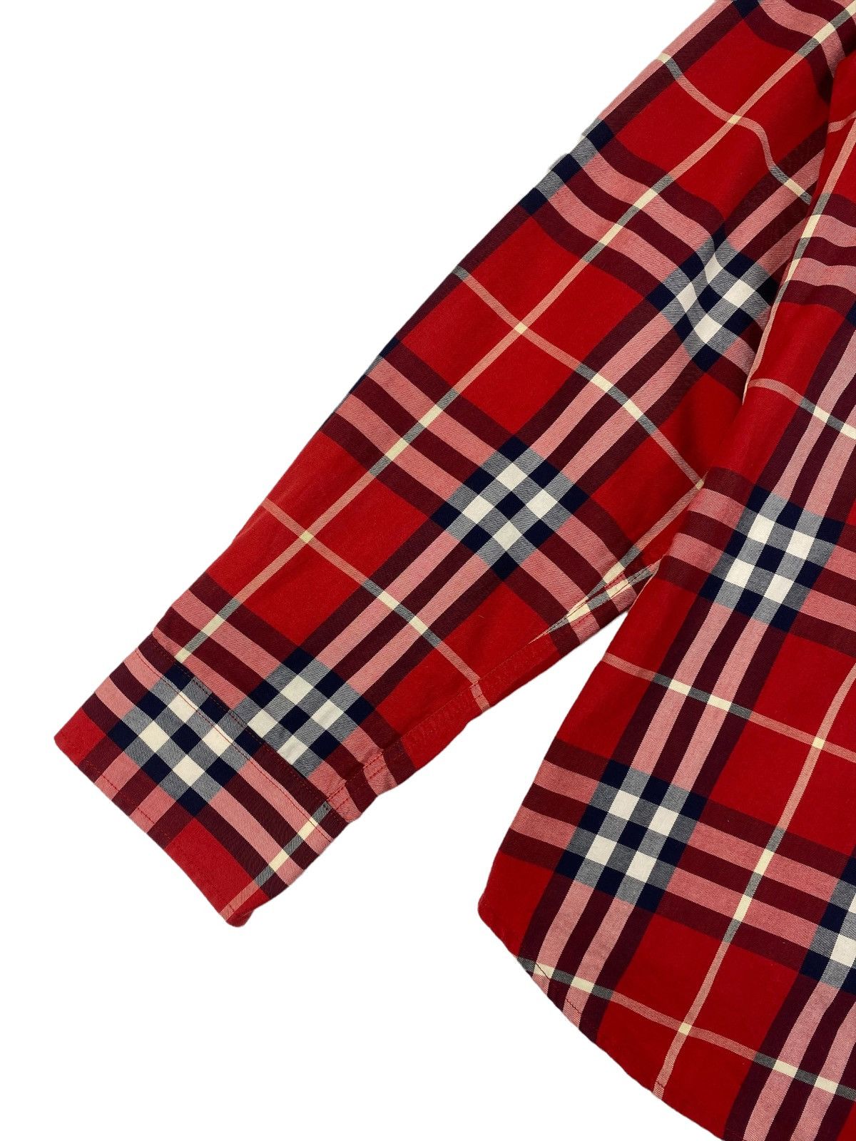 Burberry × Designer Burberry Brit London Nova Check Plaid Designer Button Shirt Size US L / EU 52-54 / 3 - 6 Thumbnail