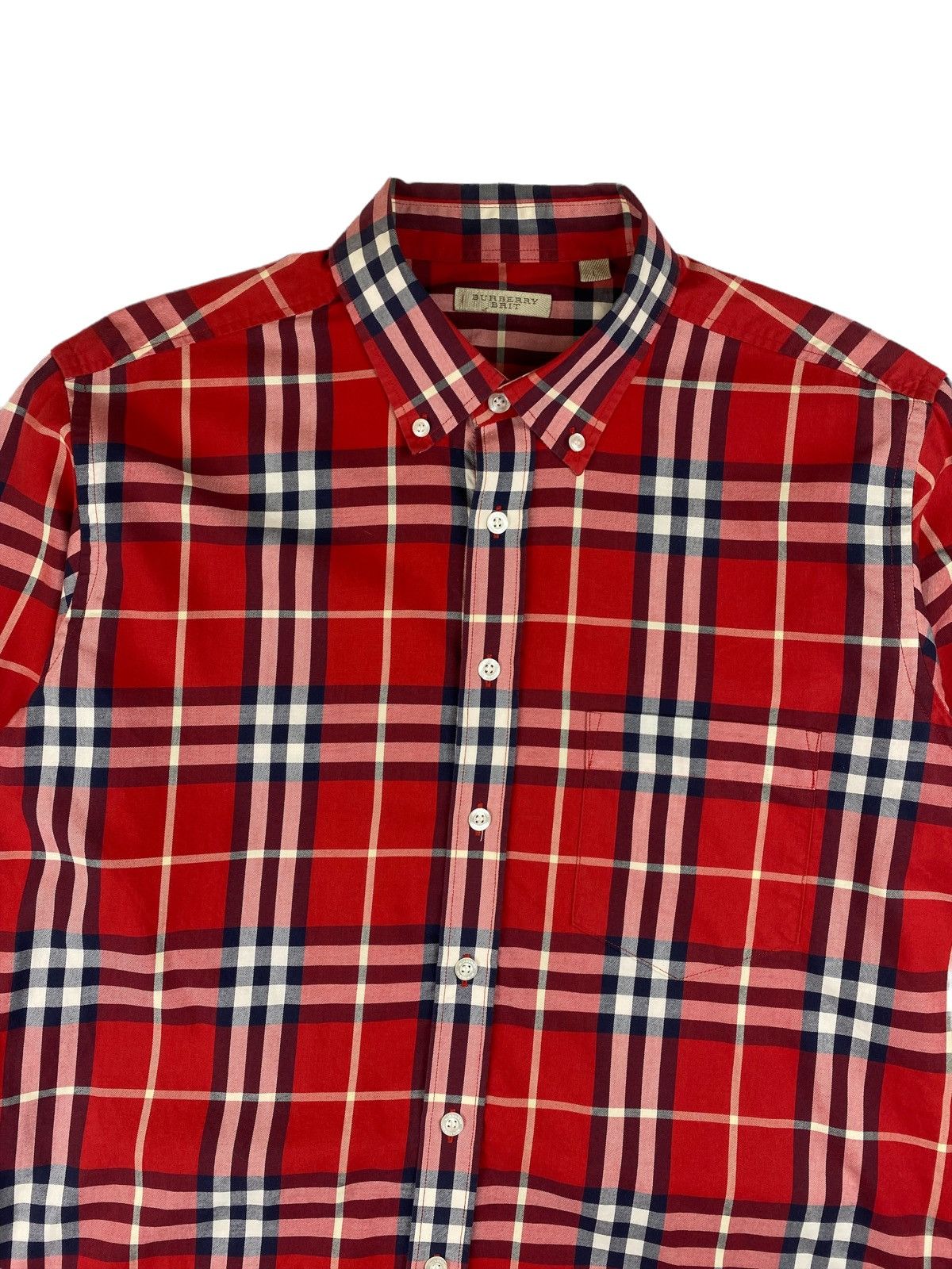 Burberry × Designer Burberry Brit London Nova Check Plaid Designer Button Shirt Size US L / EU 52-54 / 3 - 3 Thumbnail