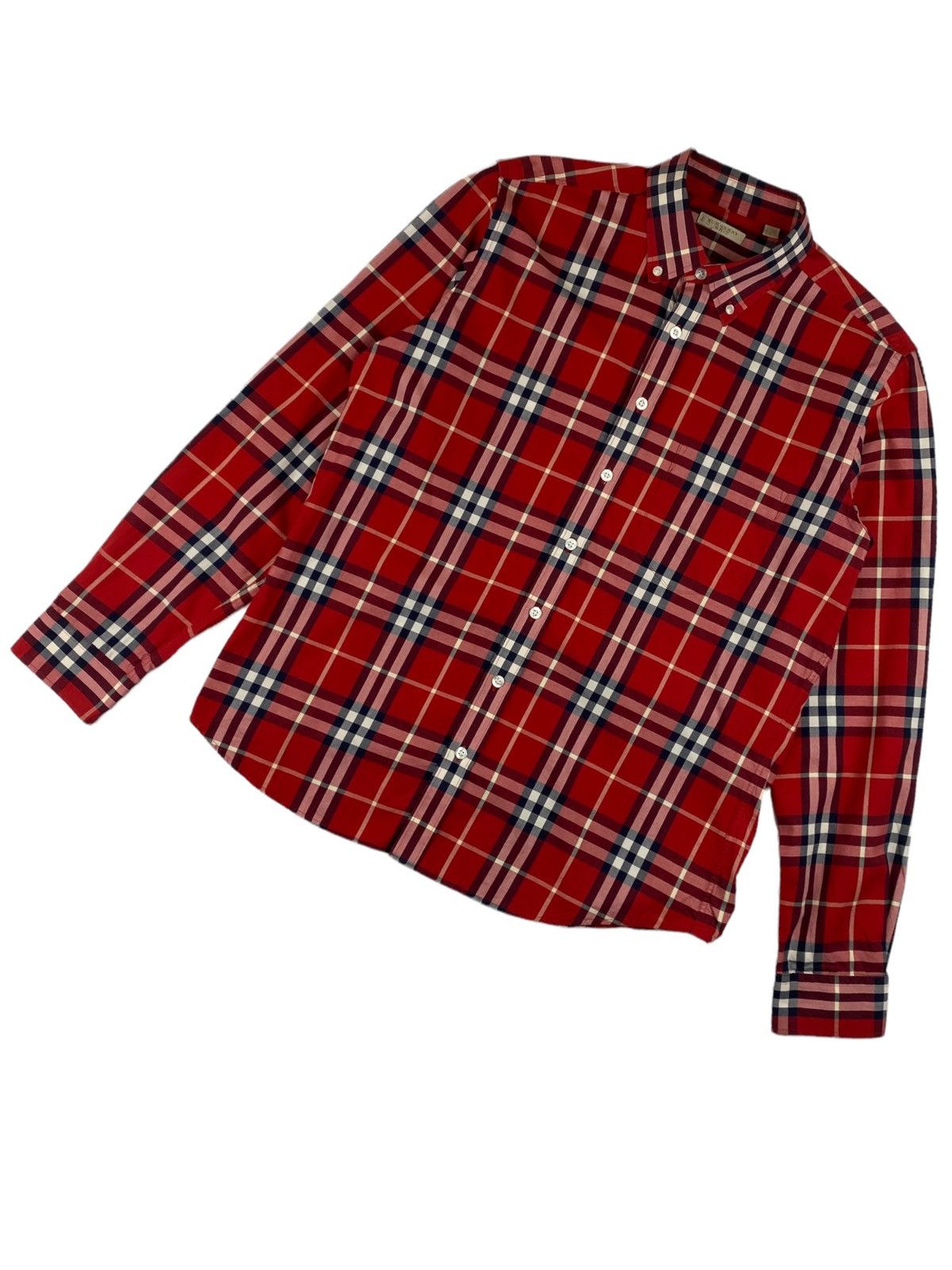Burberry × Designer Burberry Brit London Nova Check Plaid Designer Button Shirt Size US L / EU 52-54 / 3 - 2 Thumbnail