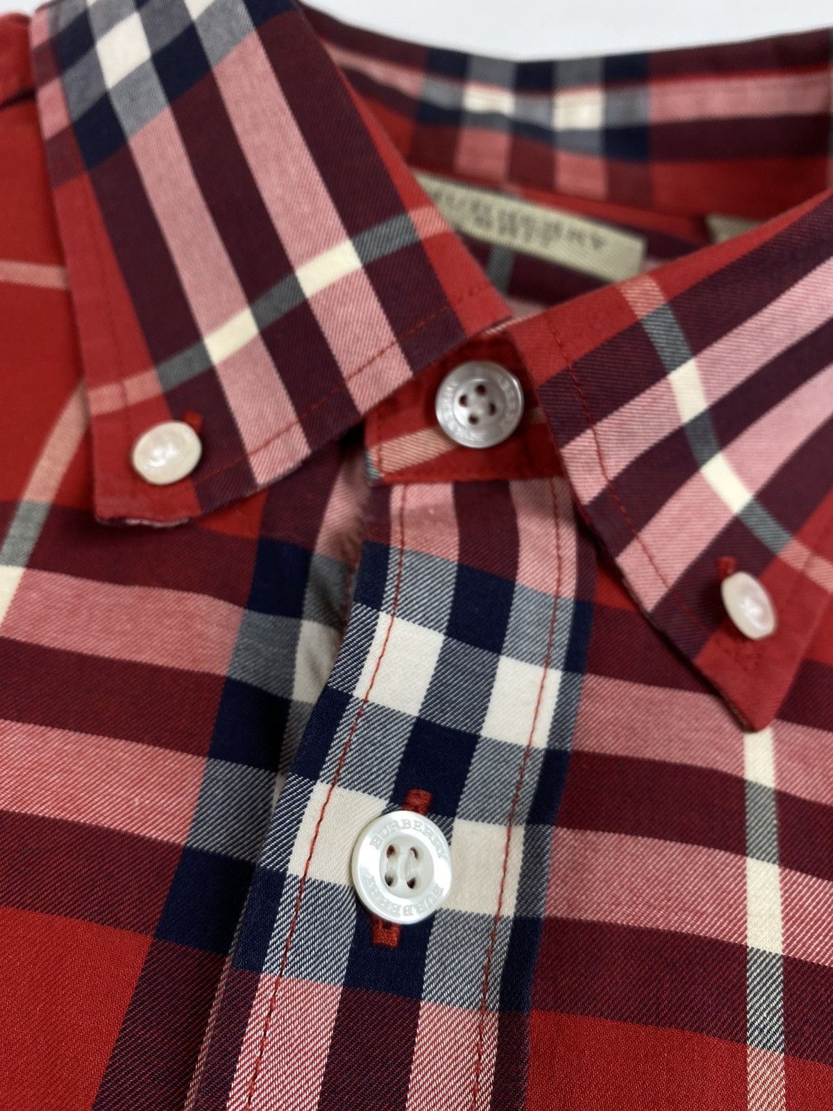 Burberry × Designer Burberry Brit London Nova Check Plaid Designer Button Shirt Size US L / EU 52-54 / 3 - 8 Thumbnail