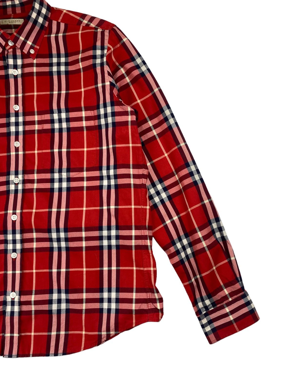 Burberry × Designer Burberry Brit London Nova Check Plaid Designer Button Shirt Size US L / EU 52-54 / 3 - 4 Thumbnail