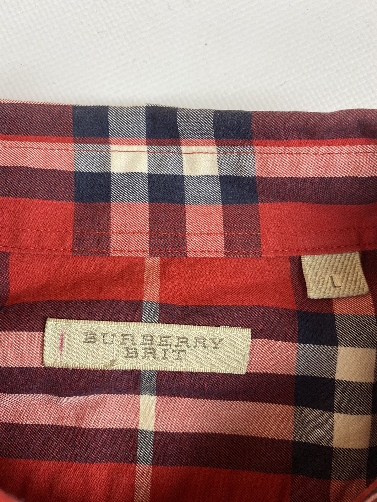 Burberry × Designer Burberry Brit London Nova Check Plaid Designer Button Shirt Size US L / EU 52-54 / 3 - 9 Thumbnail