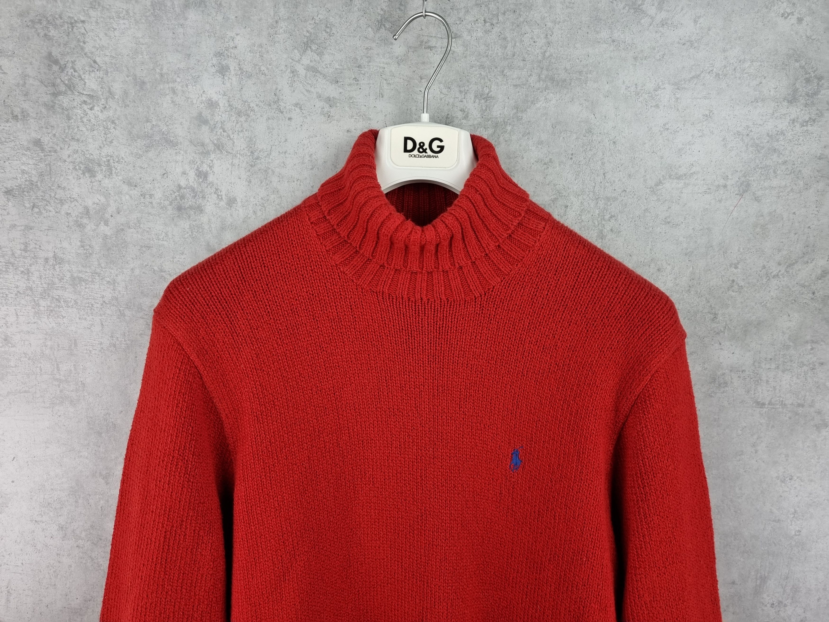 Chaps Ralph Lauren × Polo Ralph Lauren × Ralph Lauren Ralph Lauren Turtleneck Knitted Attractive Red Sweater Size US M / EU 48-50 / 2 - 2 Thumbnail