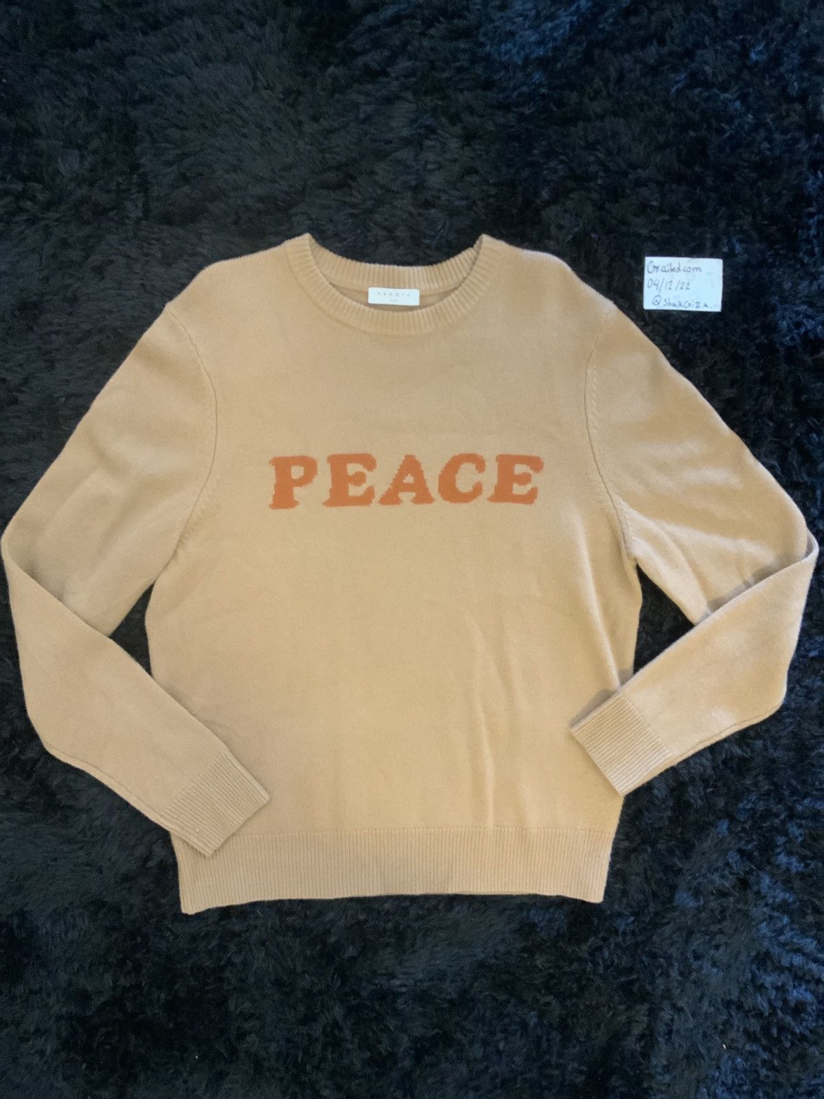 Wool Sandro Peace Sweater SANDRO PARIS ROLL NECK WOOL SWEATER Size M