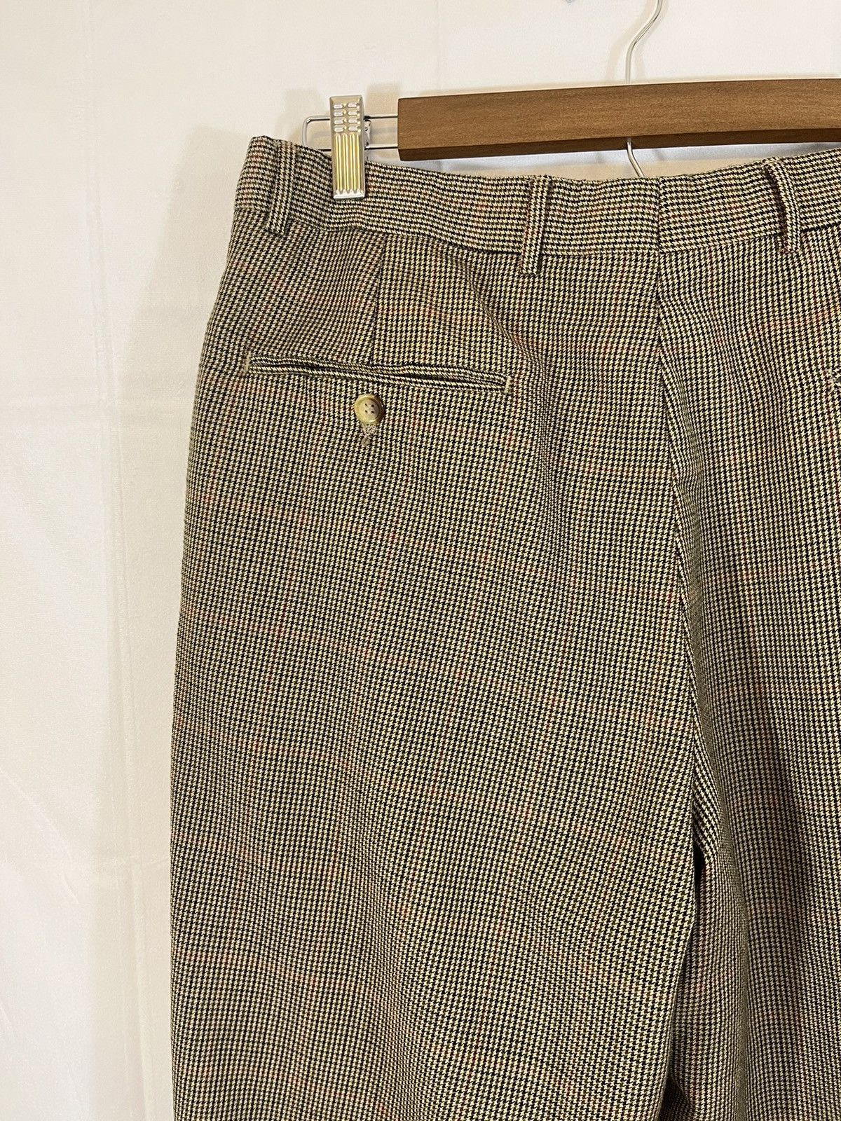 Vintage Distressed Tweed Pattern Faded Vintage Dress Pants Size US 34 / EU 50 - 13 Thumbnail