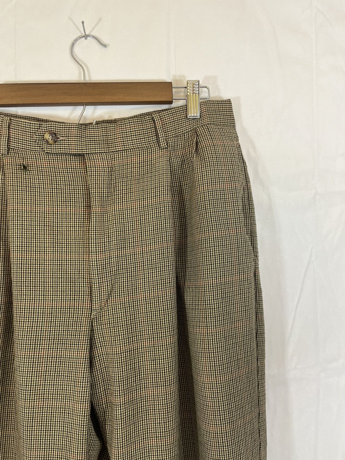 Vintage Distressed Tweed Pattern Faded Vintage Dress Pants Size US 34 / EU 50 - 2 Thumbnail