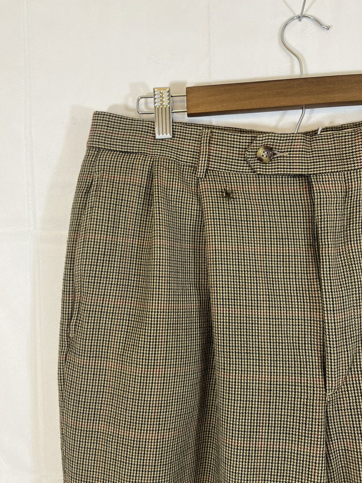 Vintage Distressed Tweed Pattern Faded Vintage Dress Pants Size US 34 / EU 50 - 4 Thumbnail