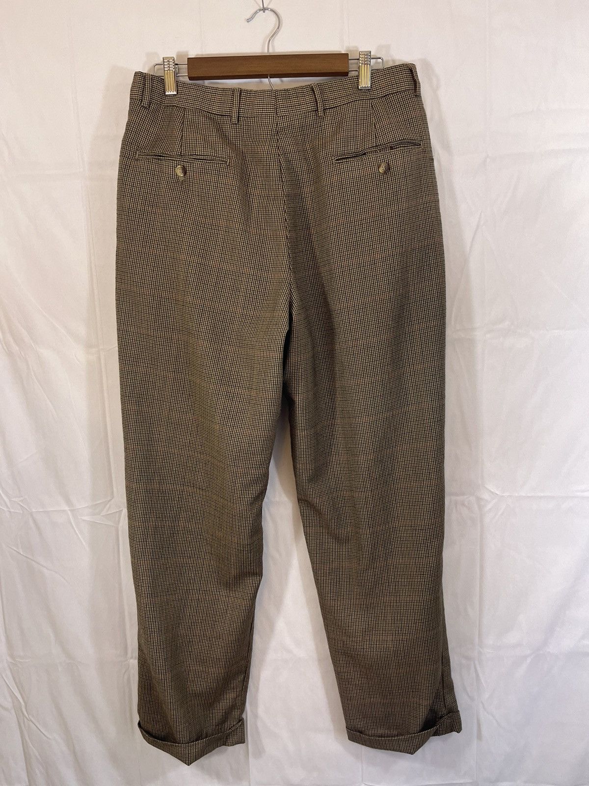 Vintage Distressed Tweed Pattern Faded Vintage Dress Pants Size US 34 / EU 50 - 11 Thumbnail