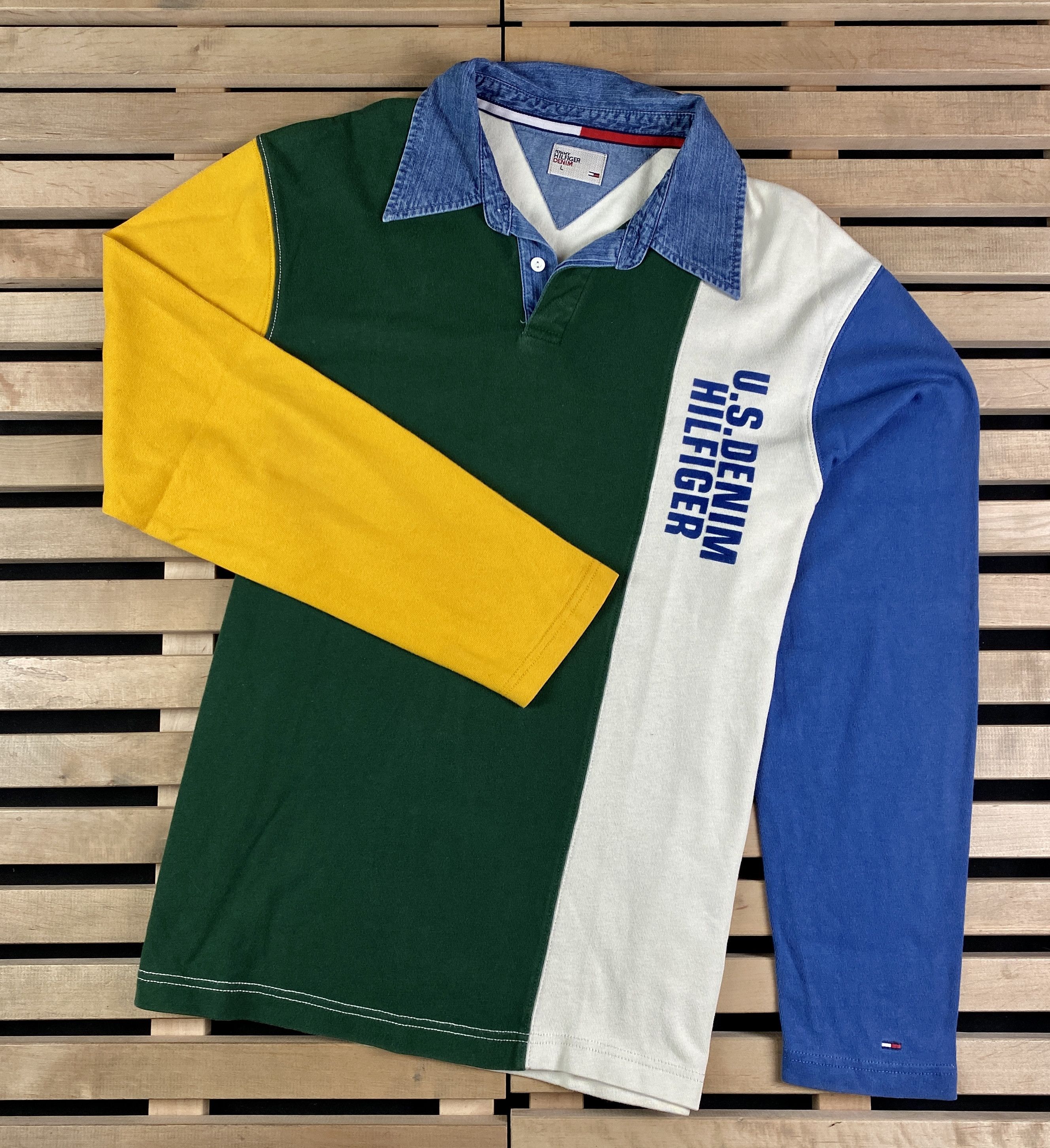 Tommy Hilfiger × Vintage Mens Rugby Sweatshirt Tommy Hilfiger Vintage Size L Size US L / EU 52-54 / 3 - 1 Thumbnail
