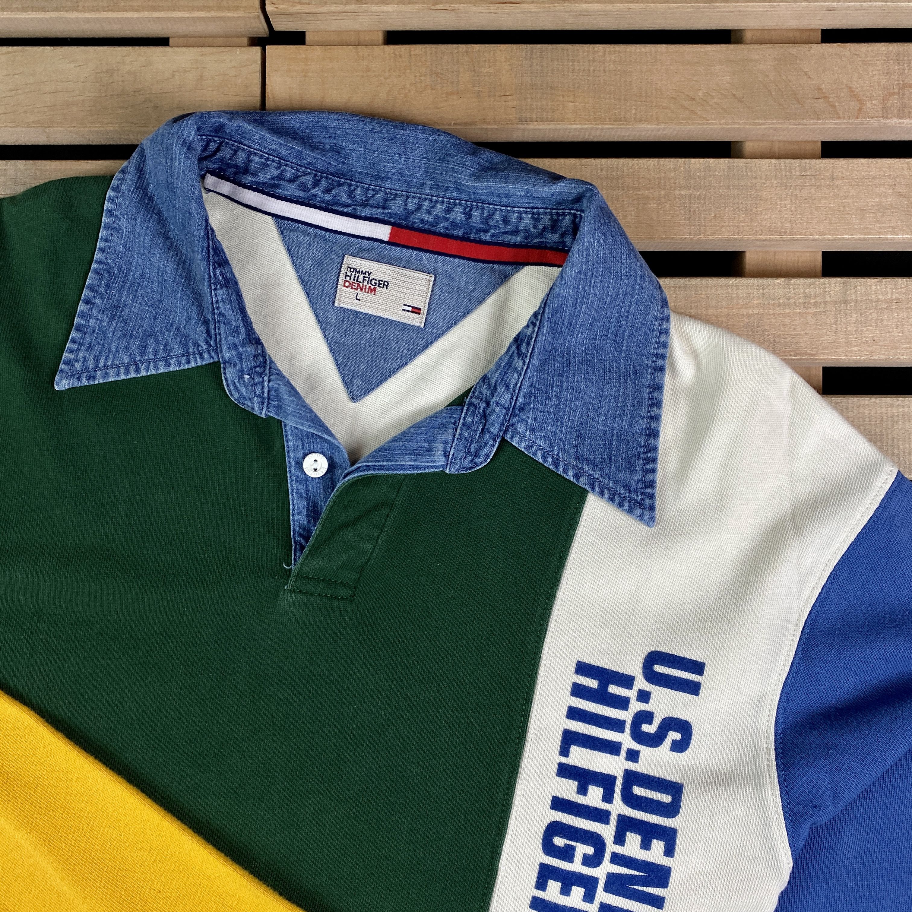 Tommy Hilfiger × Vintage Mens Rugby Sweatshirt Tommy Hilfiger Vintage Size L Size US L / EU 52-54 / 3 - 2 Thumbnail