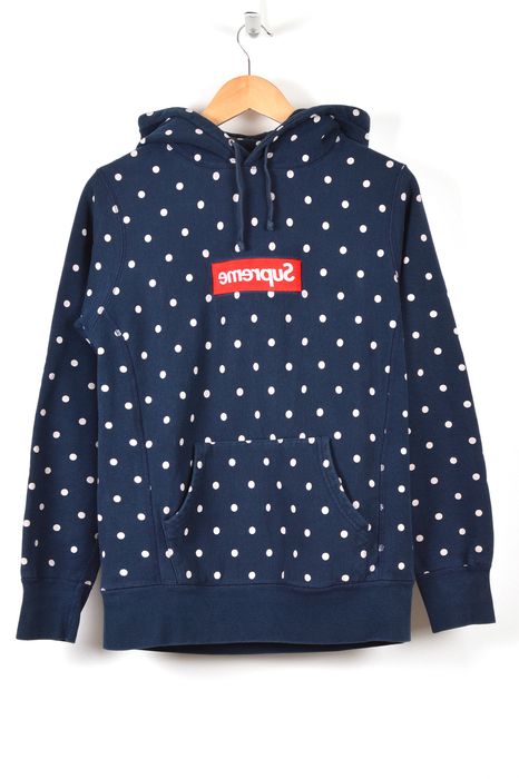 Cdg box logo hot sale hoodie polka dot