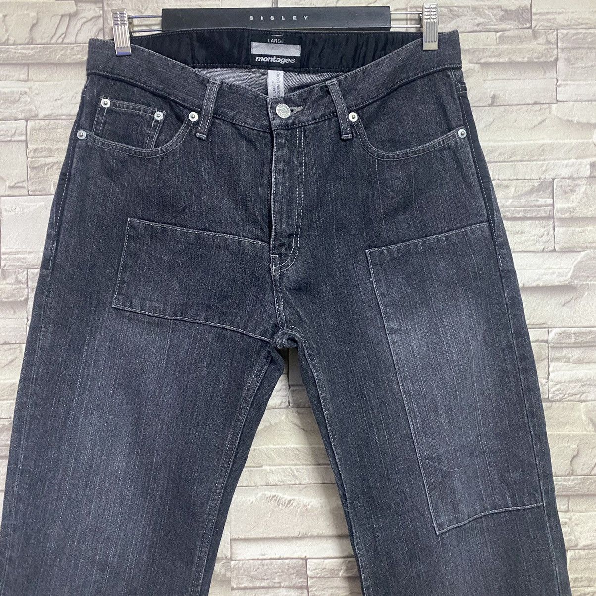 Montage MONTAGE JAPAN Denim Patchwork Jeans Size US 33 - 5 Thumbnail