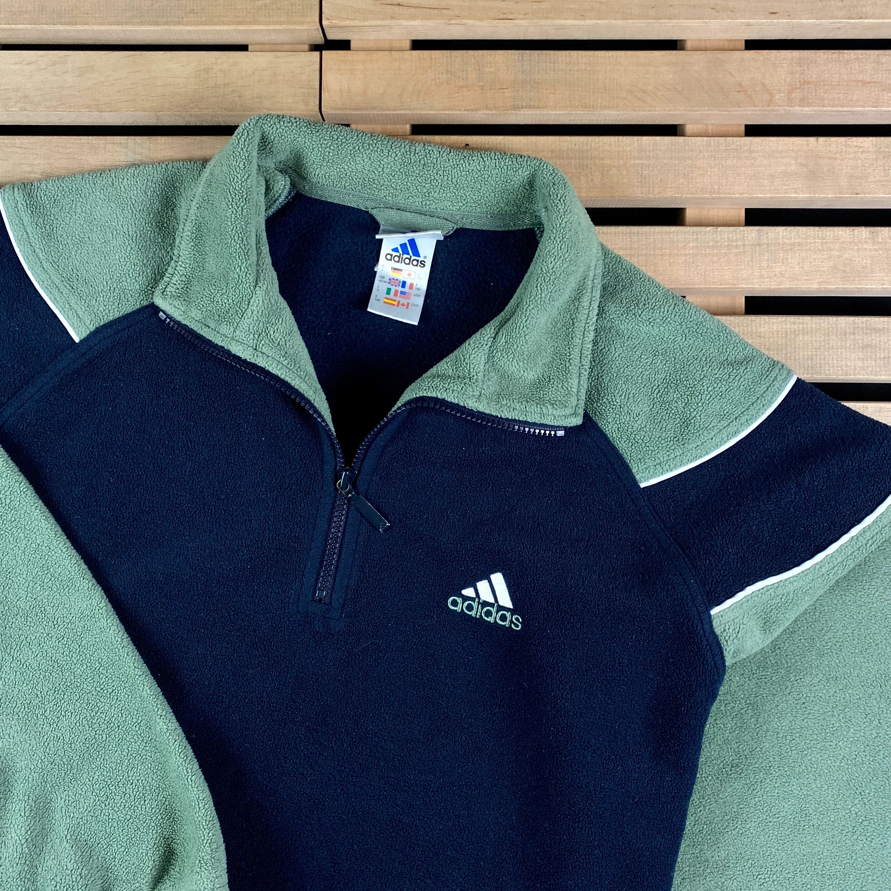 Adidas × Vintage Mens Fleece Anorak Adidas Vintage Size XL Size US XL / EU 56 / 4 - 2 Thumbnail