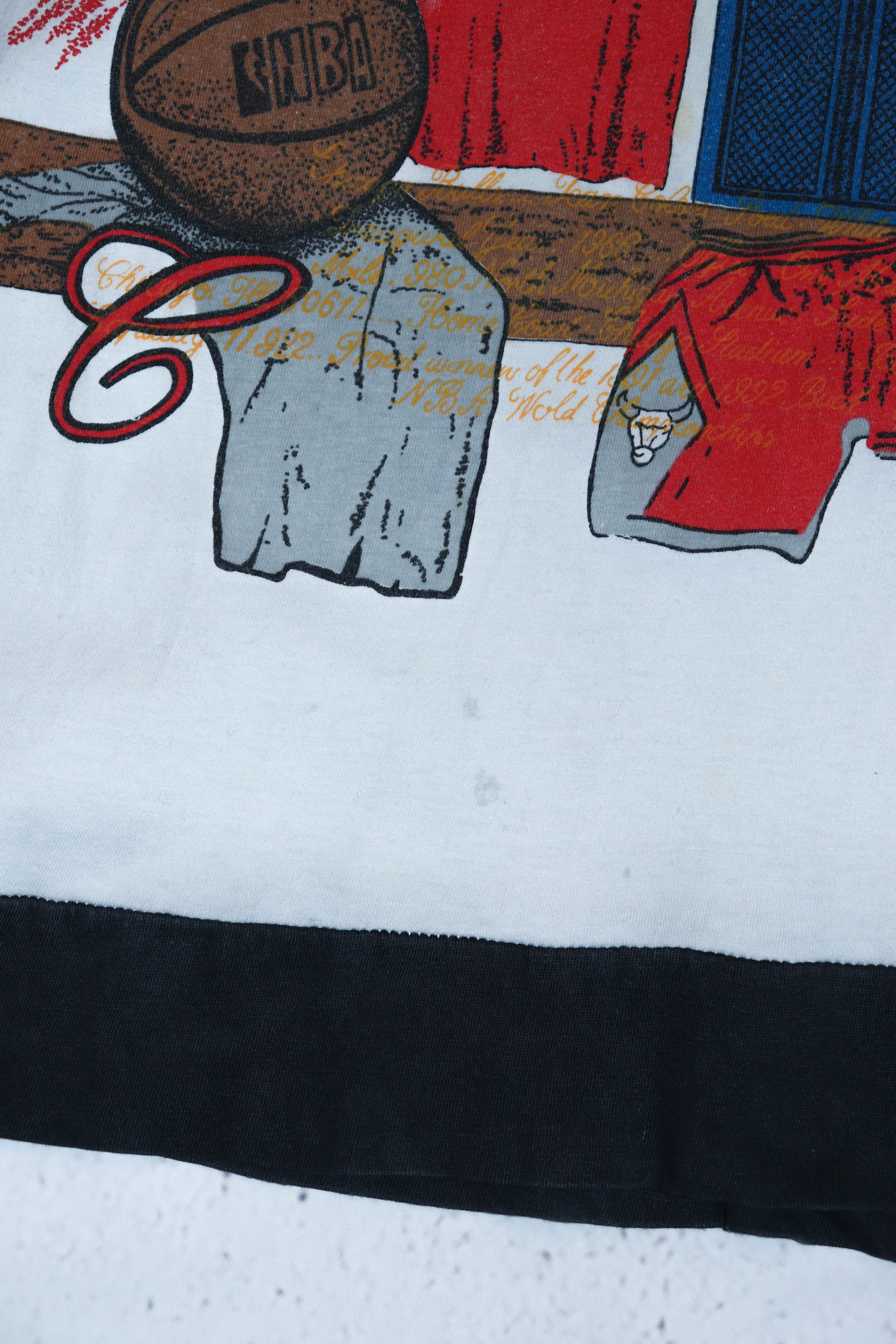 Vintage Bootleg Chicago Bulls NBA Printed Graphics Tank Top Tee Size US XL / EU 56 / 4 - 7 Thumbnail