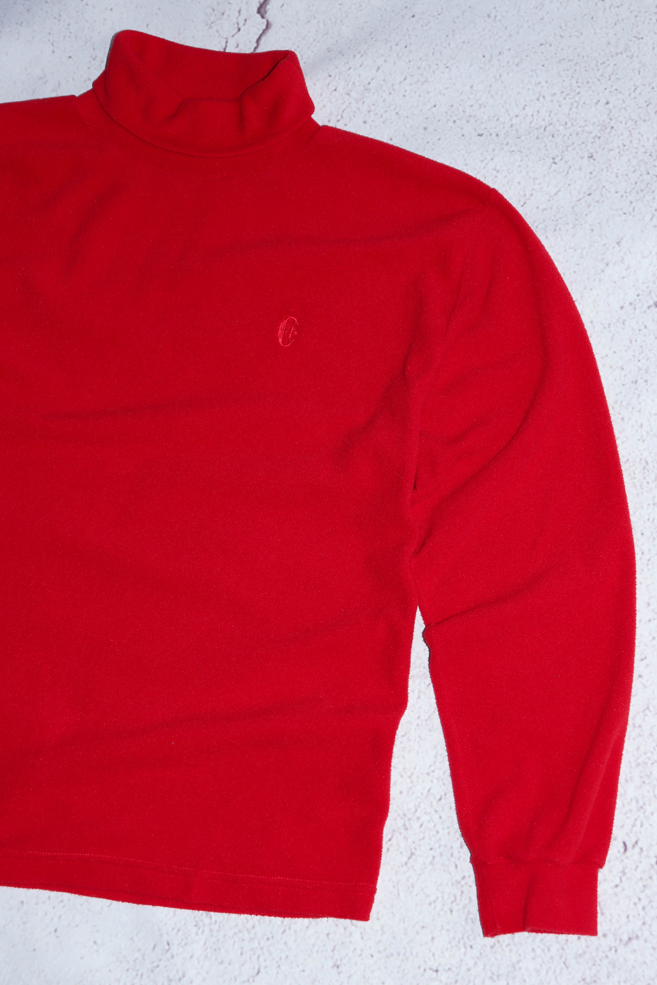 Conte of Florence Conte of Florence Vintage Red Fleece Turtleneck Sweater Size US L / EU 52-54 / 3 - 4 Thumbnail