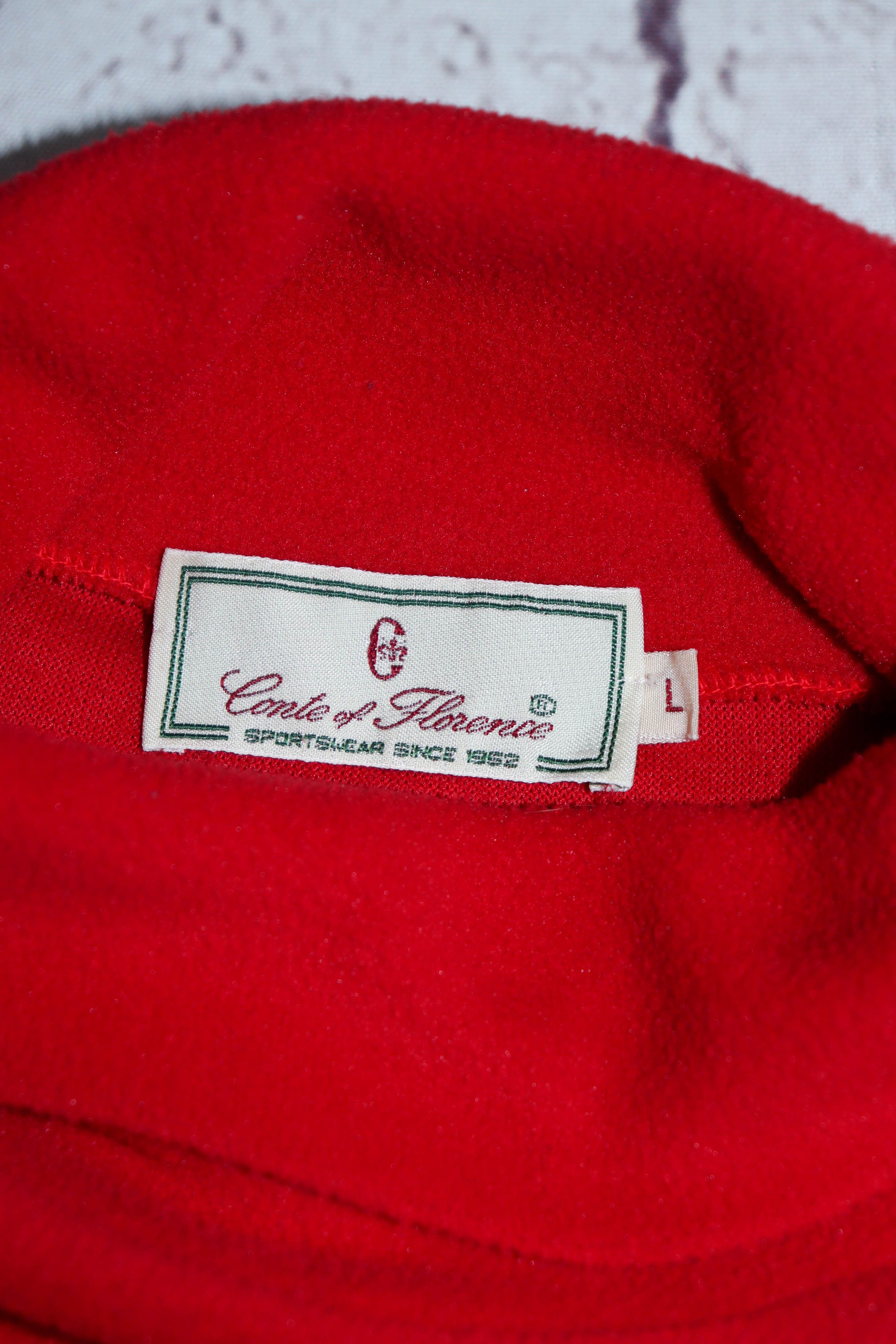Conte of Florence Conte of Florence Vintage Red Fleece Turtleneck Sweater Size US L / EU 52-54 / 3 - 10 Thumbnail