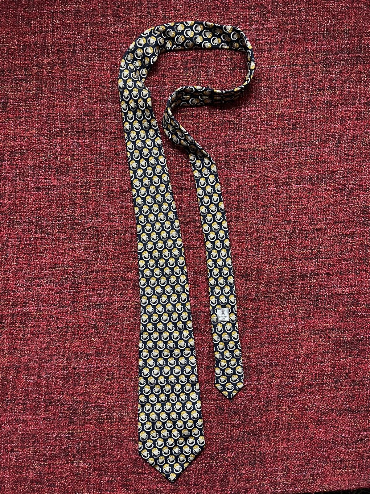 Chanel × Designer Chanel 100% silk tie Size ONE SIZE - 7 Thumbnail