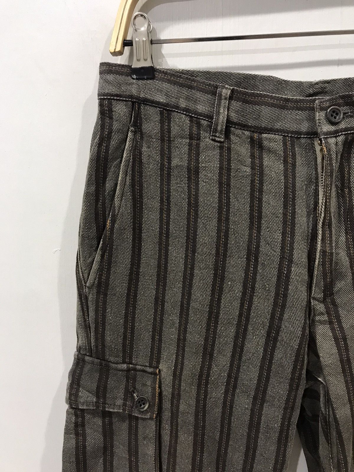 Comme Ca Ism × Japanese Brand COMME CA ISM Japan Striped Sturdy Cargo Pant Size US 30 / EU 46 - 3 Thumbnail