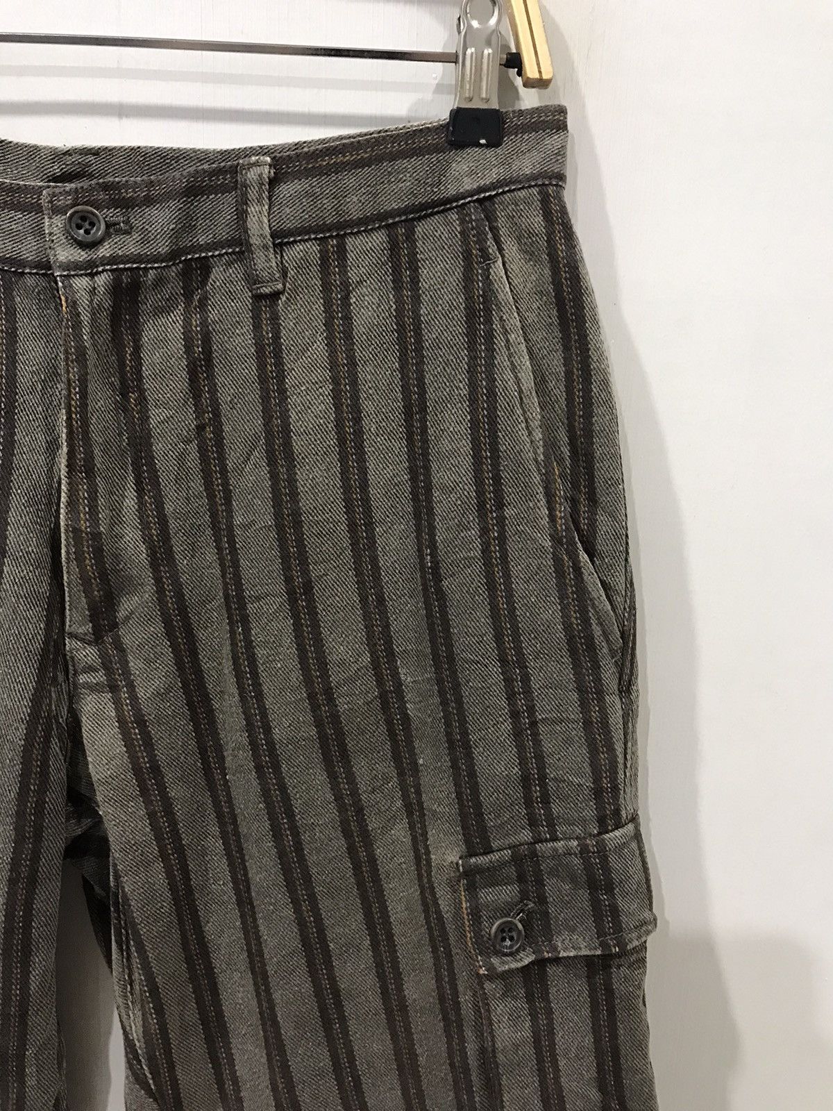 Comme Ca Ism × Japanese Brand COMME CA ISM Japan Striped Sturdy Cargo Pant Size US 30 / EU 46 - 2 Thumbnail