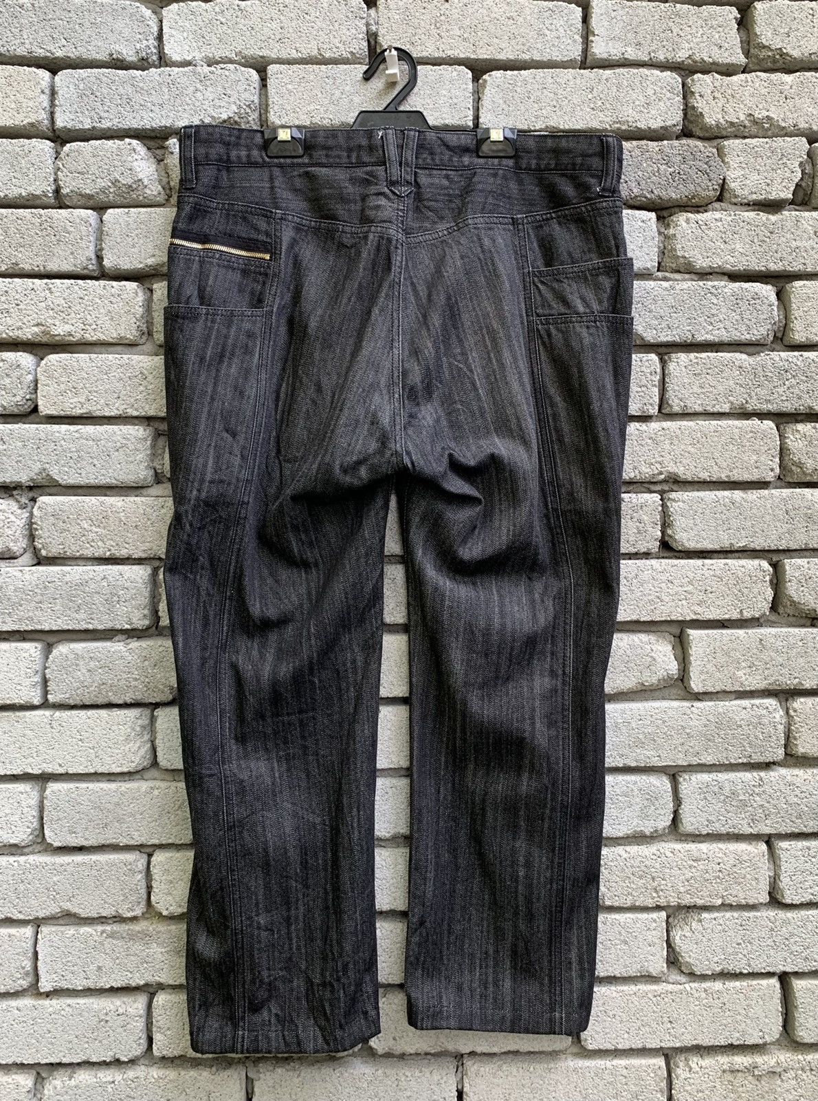 Japanese Brand Phil Smart Side Zipper Pocket Denim Pants Size US 35 - 5 Thumbnail