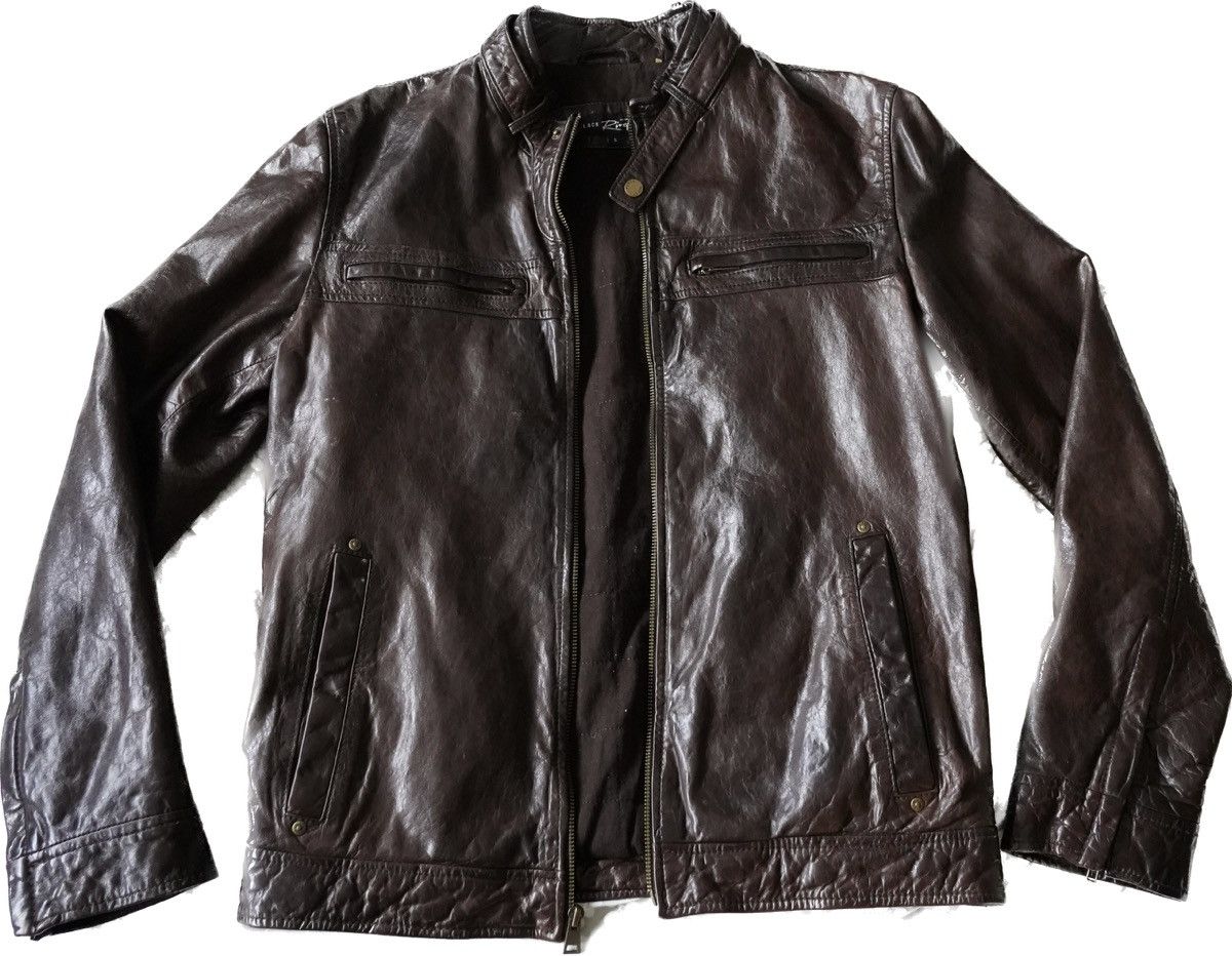 Black Rivet Black Rivet x Wilsons Leather Moto Jacket in Brown Grailed