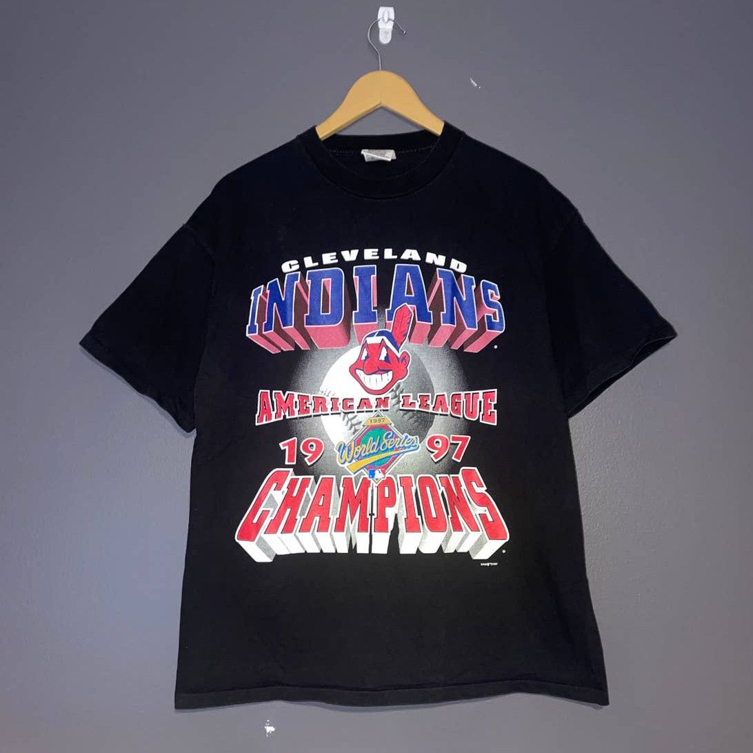 Vintage Vintage 1997 Cleveland Indians American League Champions Tee ...