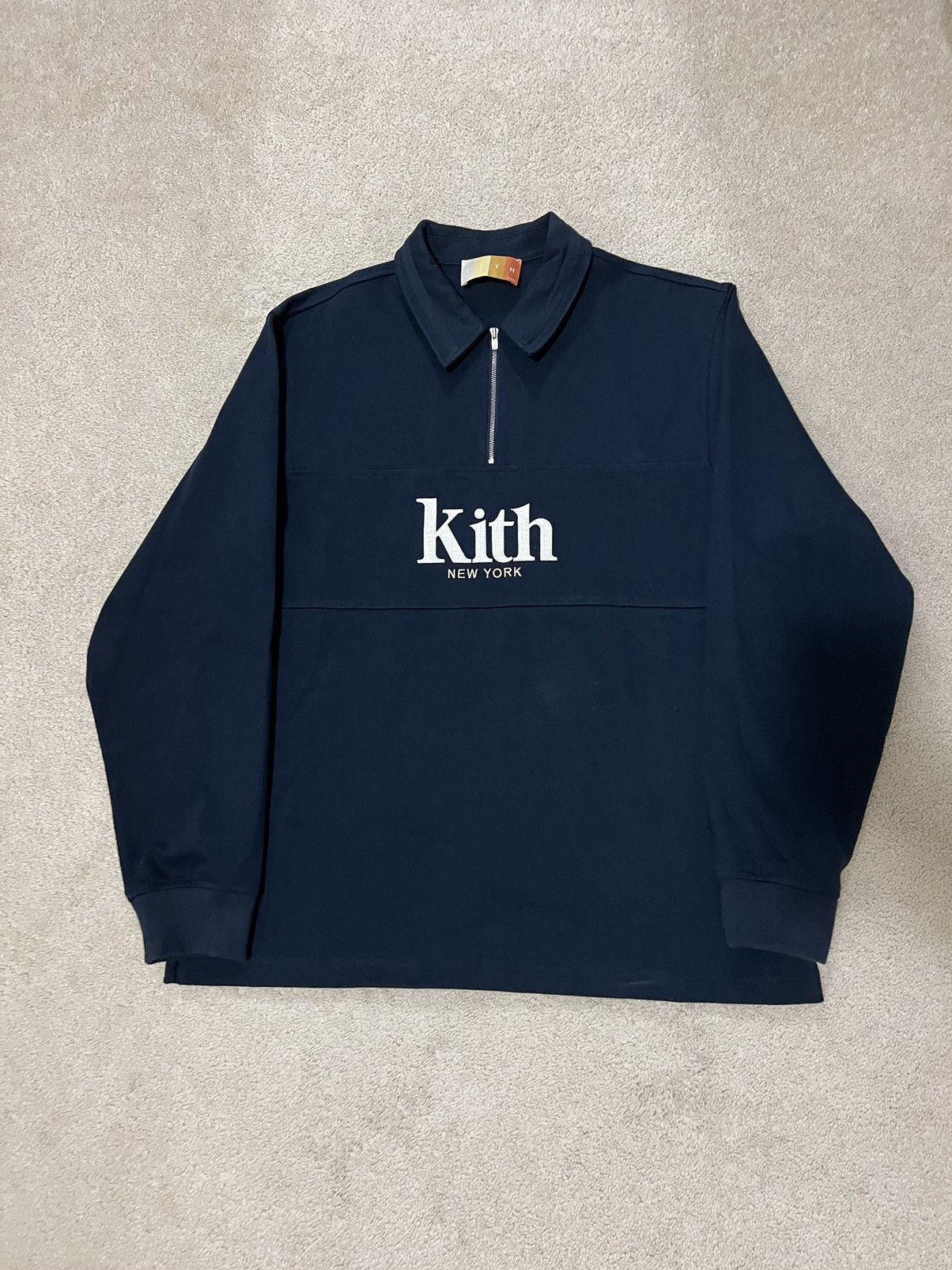 Kith L Kith Carnegie Quarter Zip Rugby Long Sleeve | Grailed