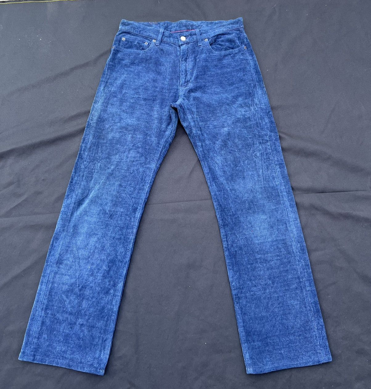 Blue Blue Japan Vintage Blue Blue Japan Sun Fade Indigo Blue Cord Jeans Size US 32 / EU 48 - 1 Thumbnail