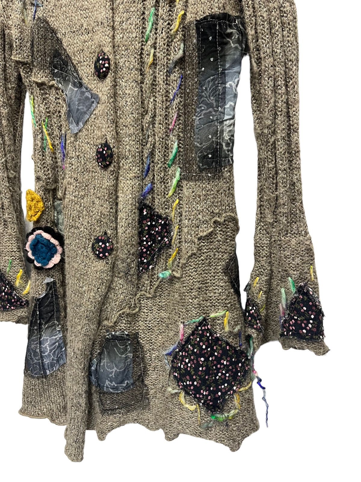 Aran Isles Knitwear Japanese Brand Acrylic Wool Art Patchwork LGB Style Knitwear Size S / US 4 / IT 40 - 7 Thumbnail
