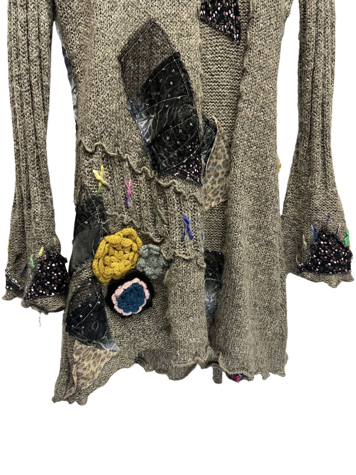 Aran Isles Knitwear Japanese Brand Acrylic Wool Art Patchwork LGB Style Knitwear Size S / US 4 / IT 40 - 12 Thumbnail