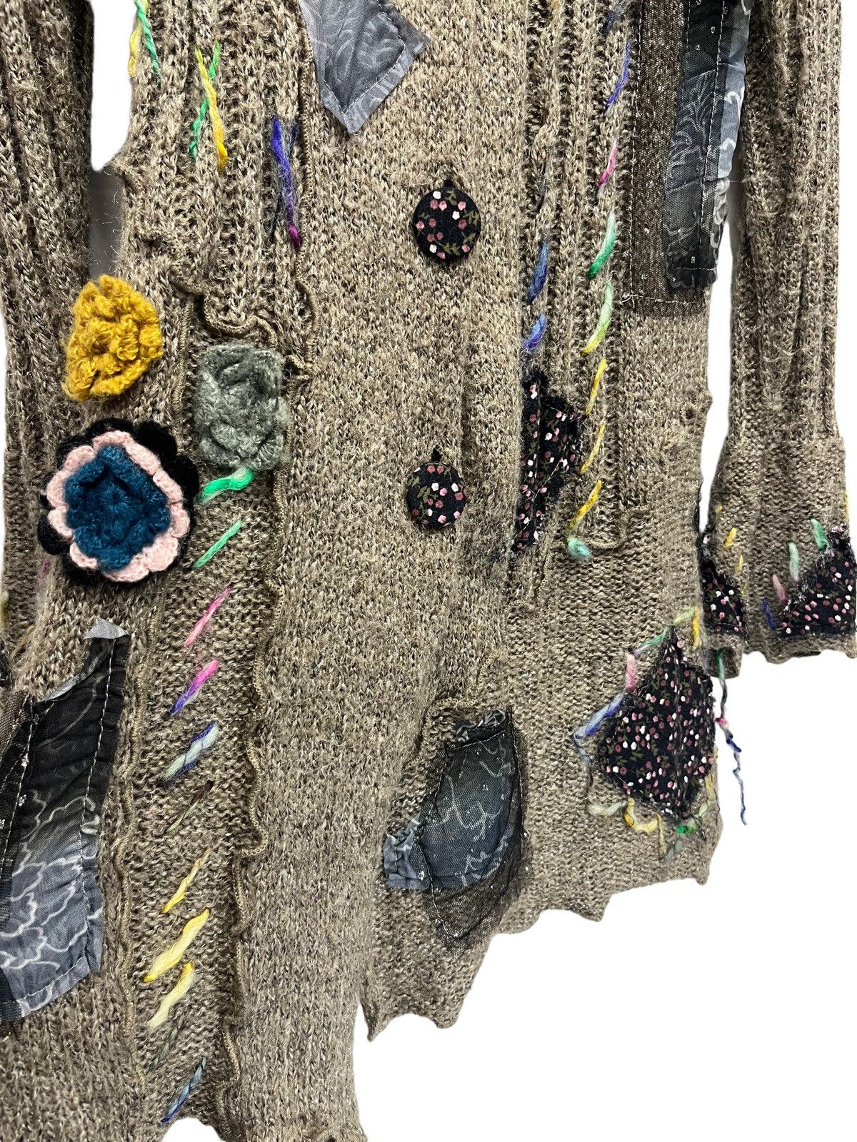 Aran Isles Knitwear Japanese Brand Acrylic Wool Art Patchwork LGB Style Knitwear Size S / US 4 / IT 40 - 11 Thumbnail