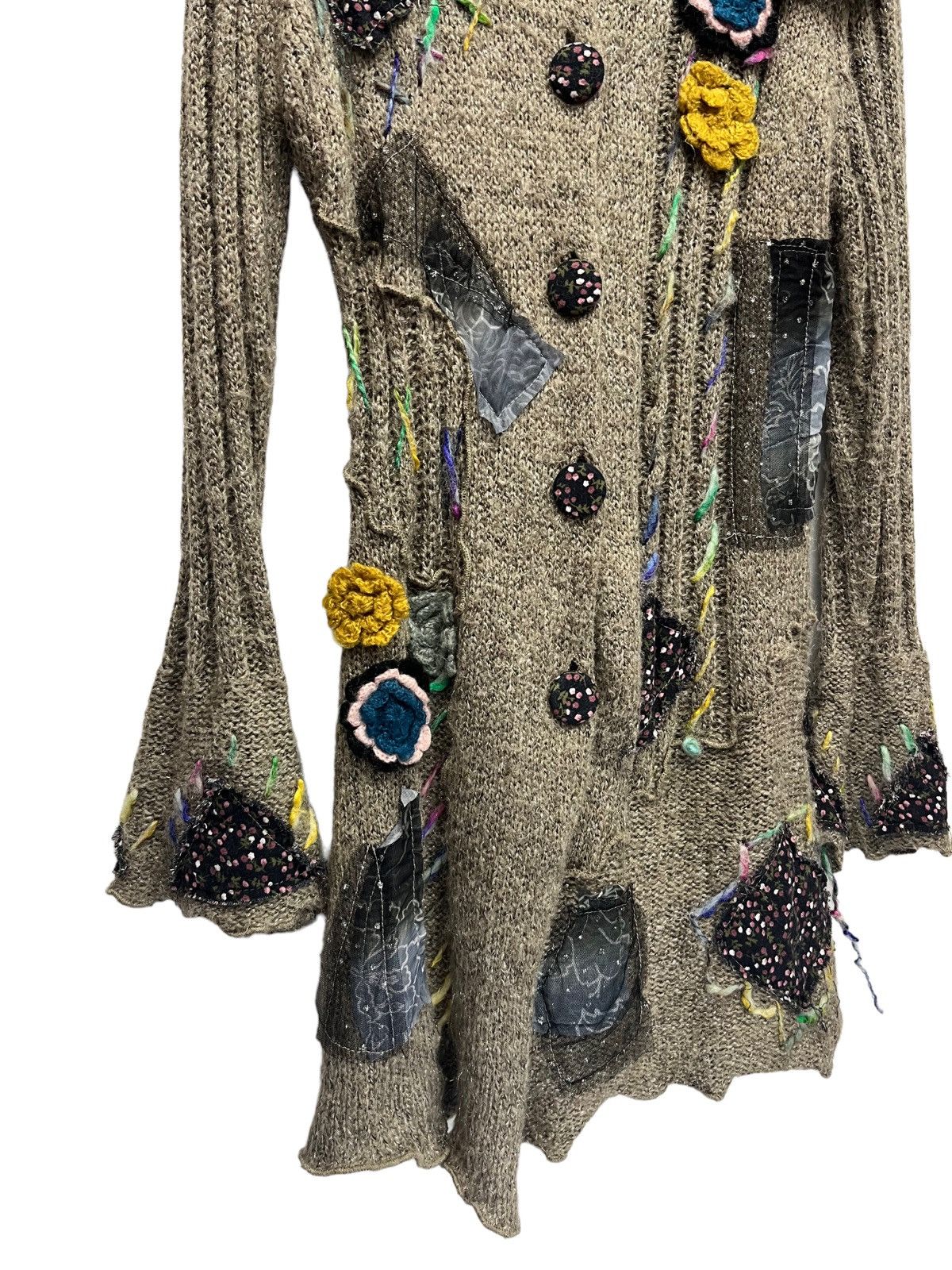 Aran Isles Knitwear Japanese Brand Acrylic Wool Art Patchwork LGB Style Knitwear Size S / US 4 / IT 40 - 8 Thumbnail