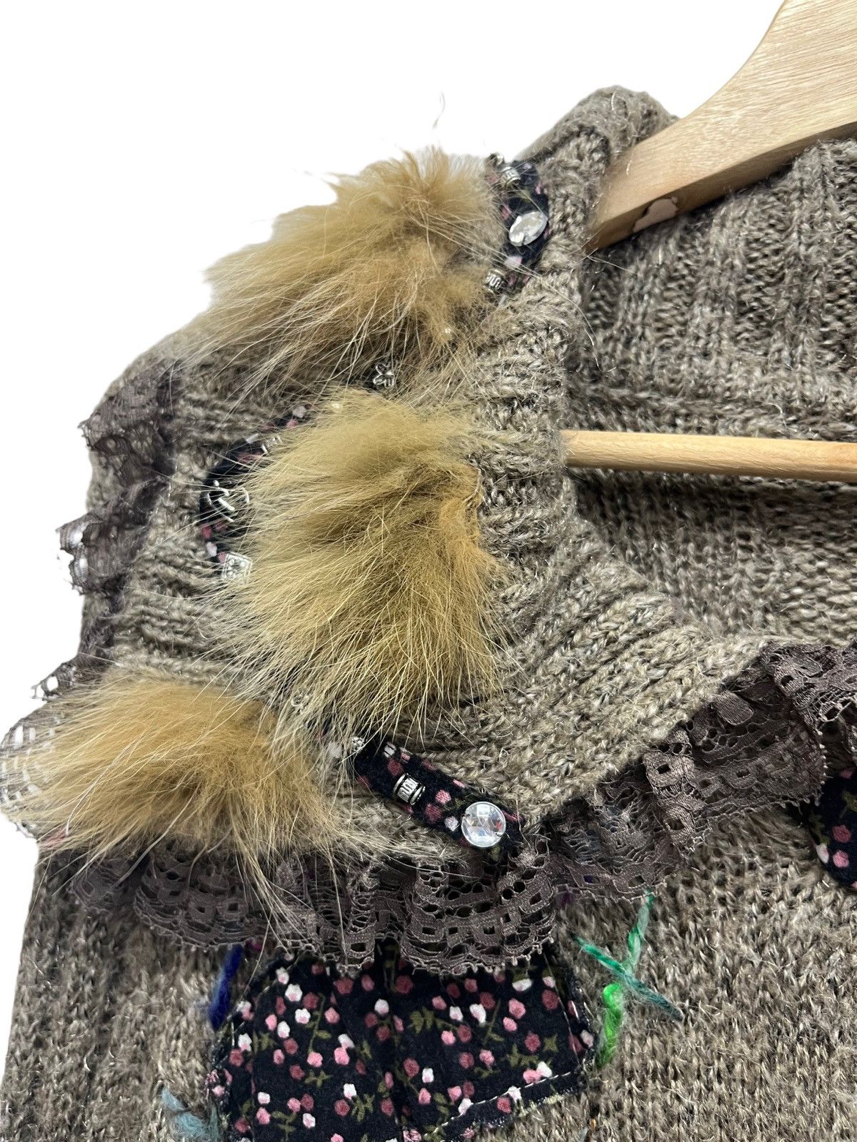 Aran Isles Knitwear Japanese Brand Acrylic Wool Art Patchwork LGB Style Knitwear Size S / US 4 / IT 40 - 10 Thumbnail