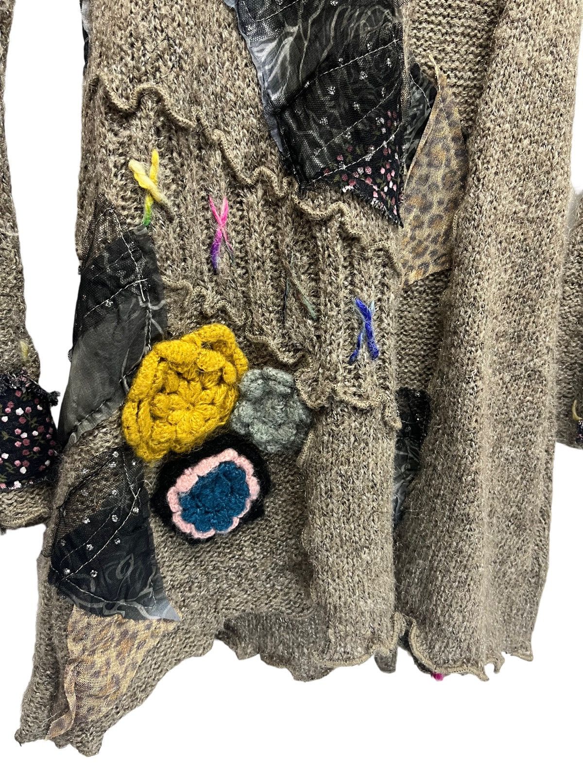 Aran Isles Knitwear Japanese Brand Acrylic Wool Art Patchwork LGB Style Knitwear Size S / US 4 / IT 40 - 13 Thumbnail