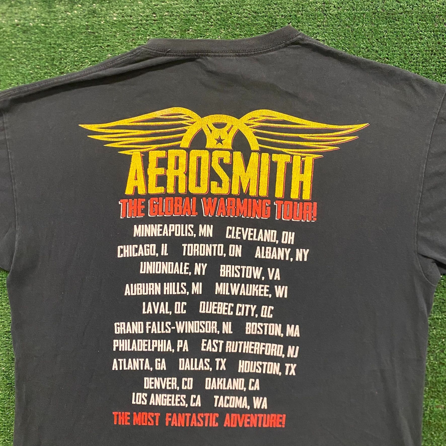 Aerosmith Aerosmith Global Warming Vintage Rock Band T-Shirt Size US XL / EU 56 / 4 - 5 Thumbnail