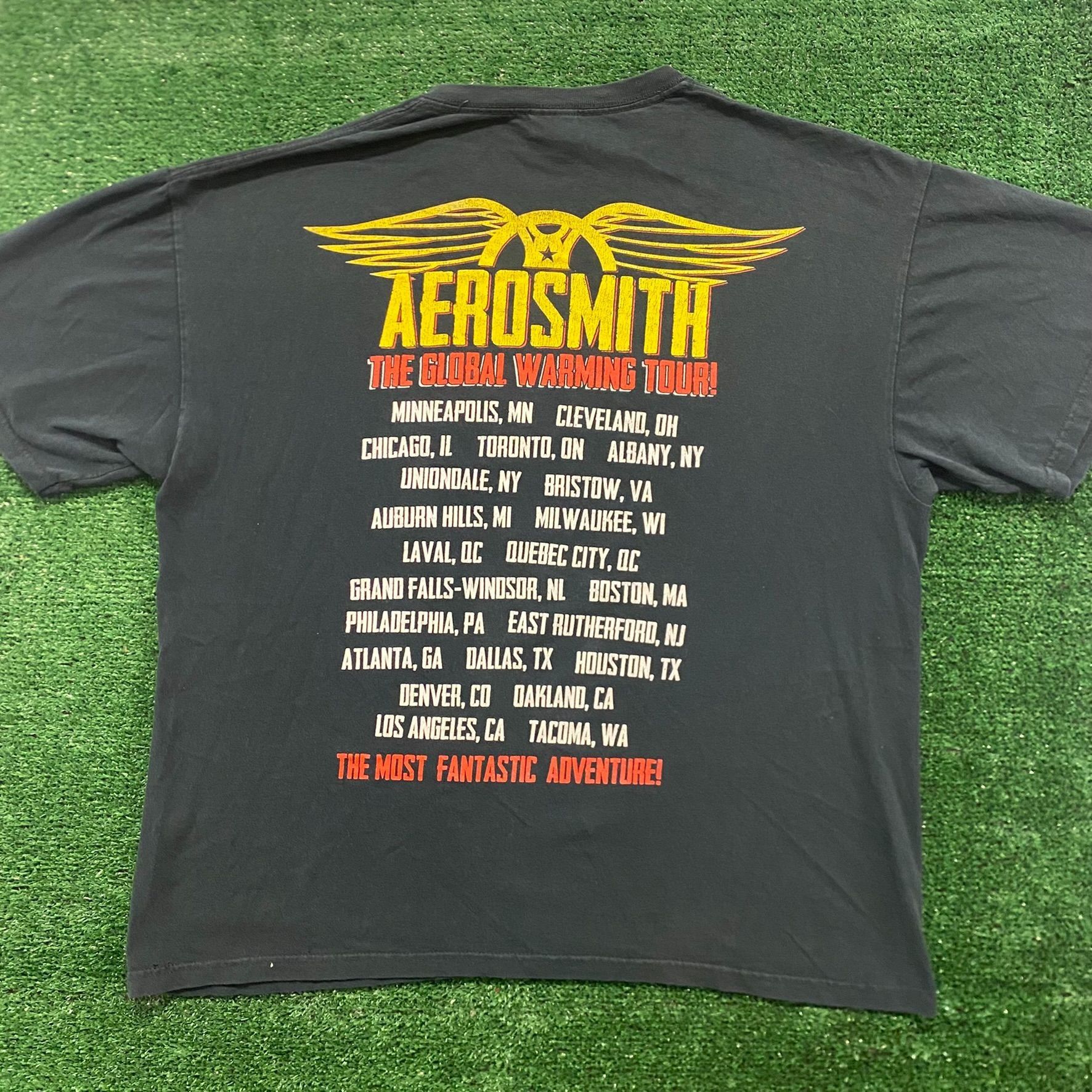 Aerosmith Aerosmith Global Warming Vintage Rock Band T-Shirt Size US XL / EU 56 / 4 - 4 Thumbnail