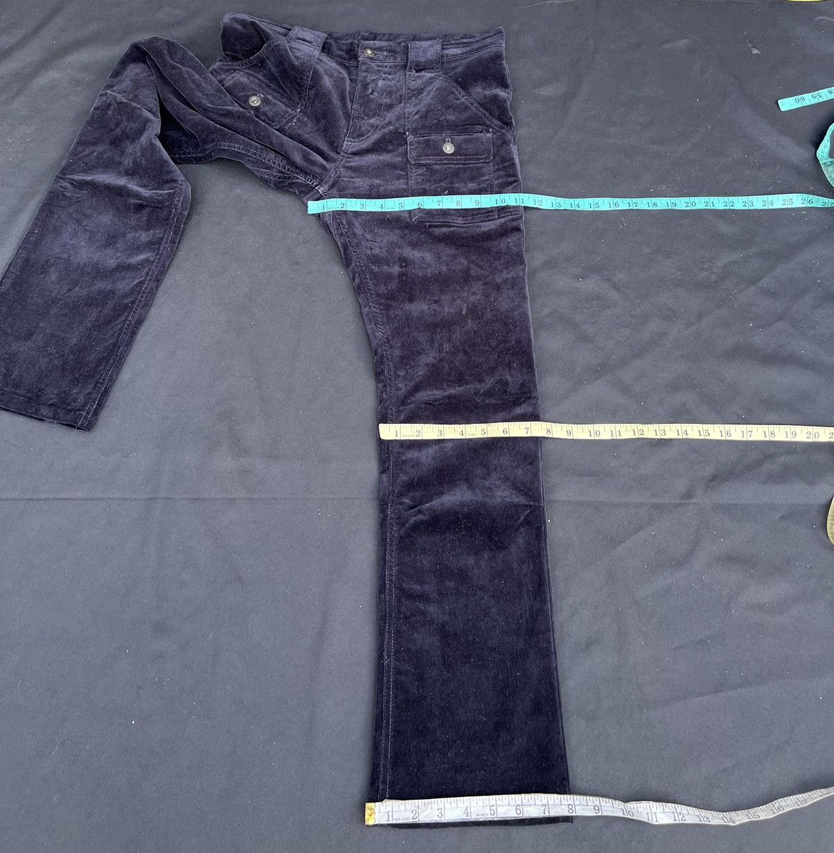 Katharine Hamnett London HAMNETT Fade Dark Blue Cord Stretch Flare Bush Pant Jeans Size US 30 / EU 46 - 3 Thumbnail