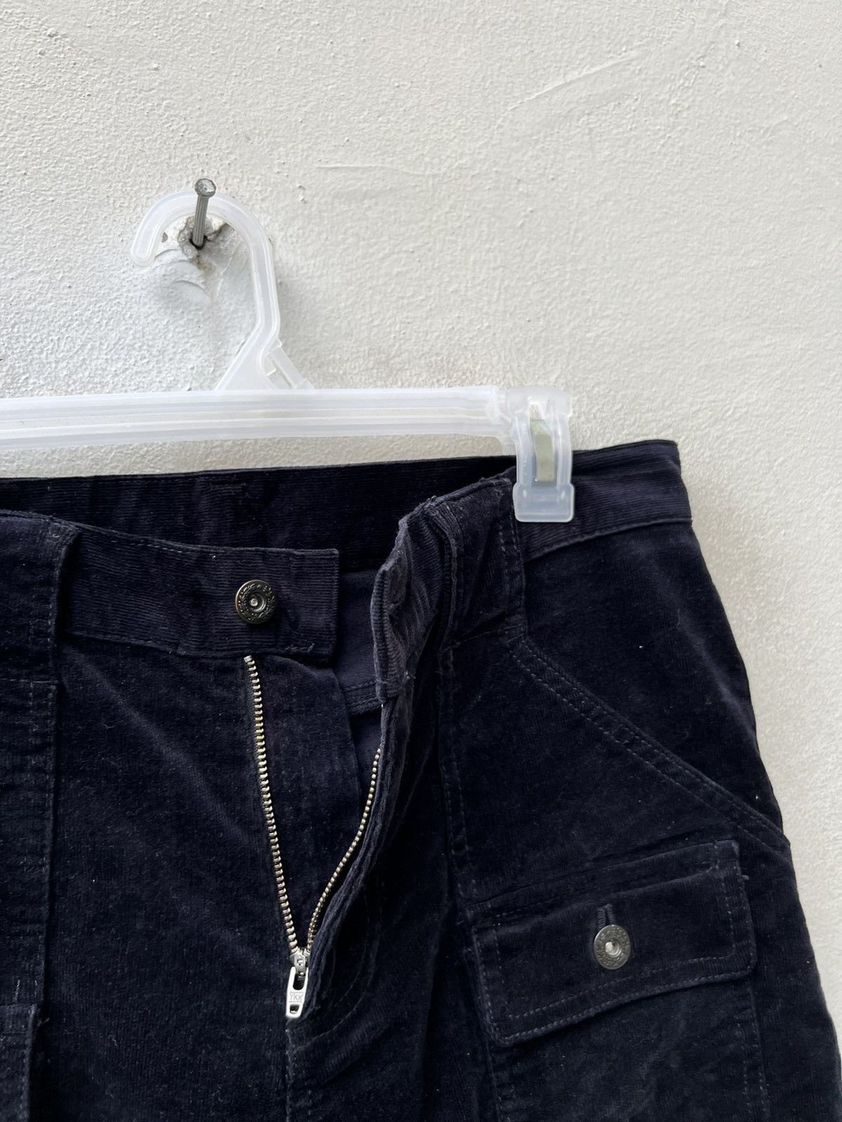 Katharine Hamnett London HAMNETT Fade Dark Blue Cord Stretch Flare Bush Pant Jeans Size US 30 / EU 46 - 9 Thumbnail