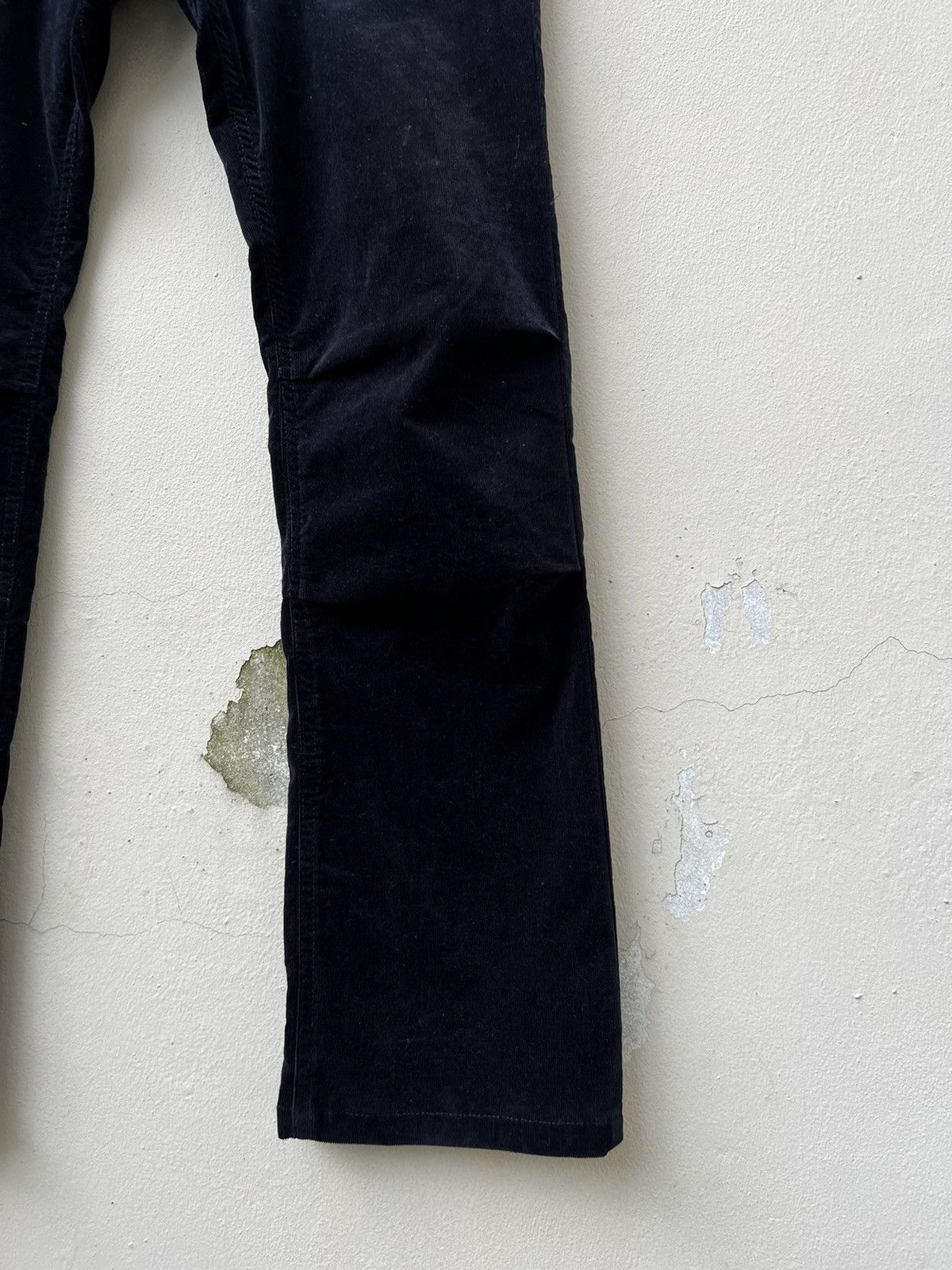 Katharine Hamnett London HAMNETT Fade Dark Blue Cord Stretch Flare Bush Pant Jeans Size US 30 / EU 46 - 12 Thumbnail