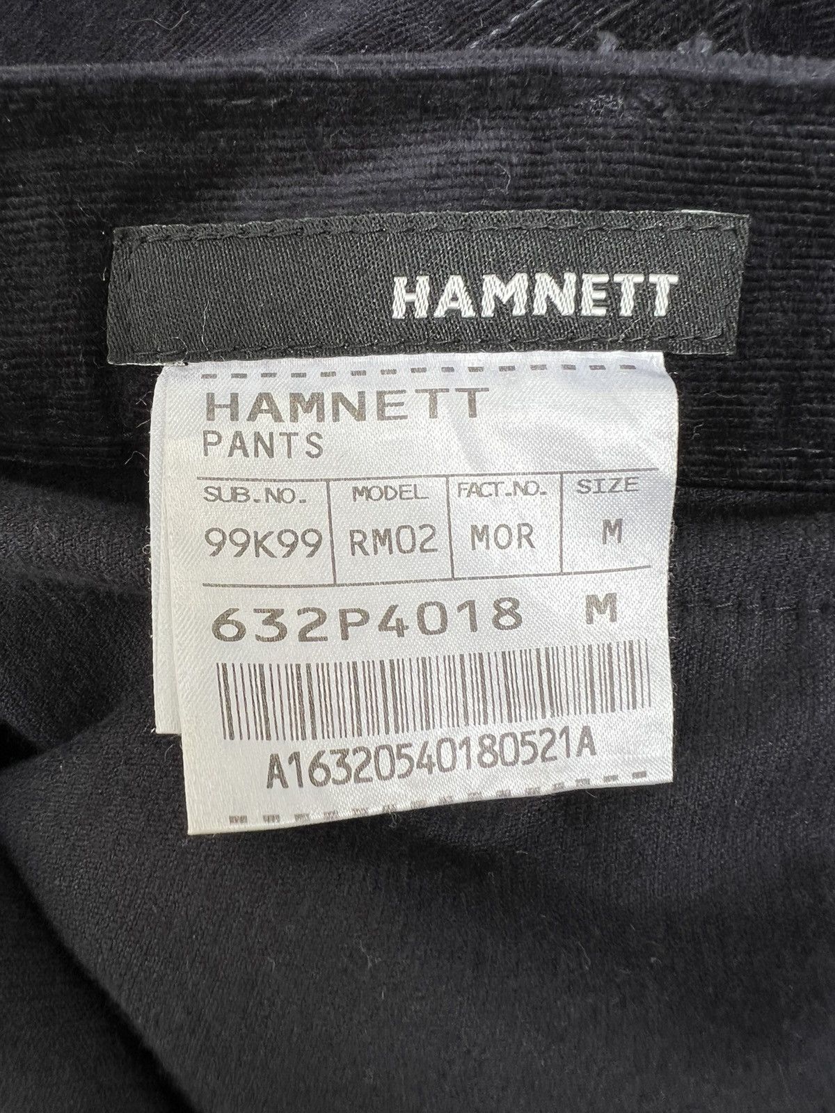 Katharine Hamnett London HAMNETT Fade Dark Blue Cord Stretch Flare Bush Pant Jeans Size US 30 / EU 46 - 19 Thumbnail