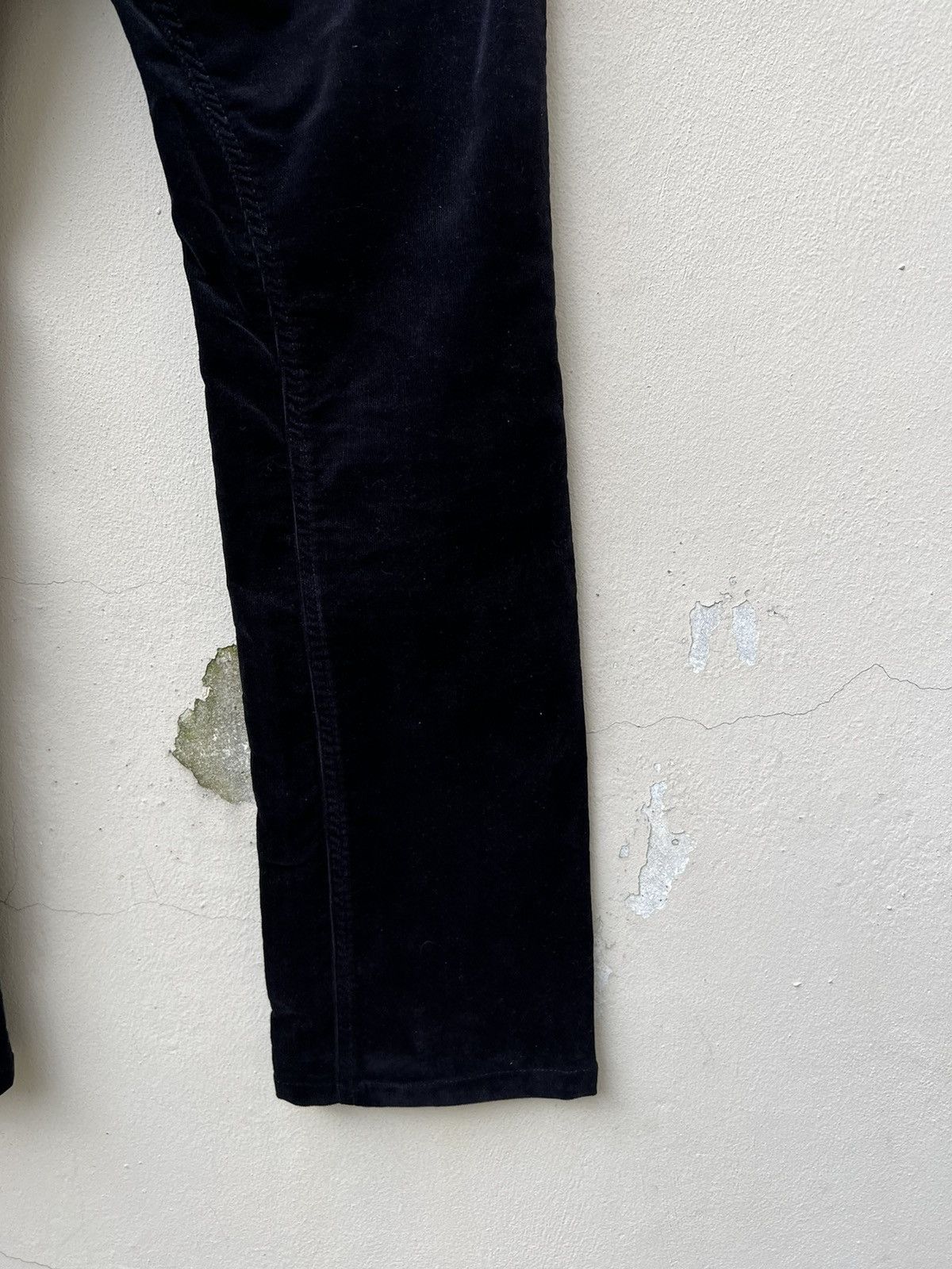 Katharine Hamnett London HAMNETT Fade Dark Blue Cord Stretch Flare Bush Pant Jeans Size US 30 / EU 46 - 18 Thumbnail