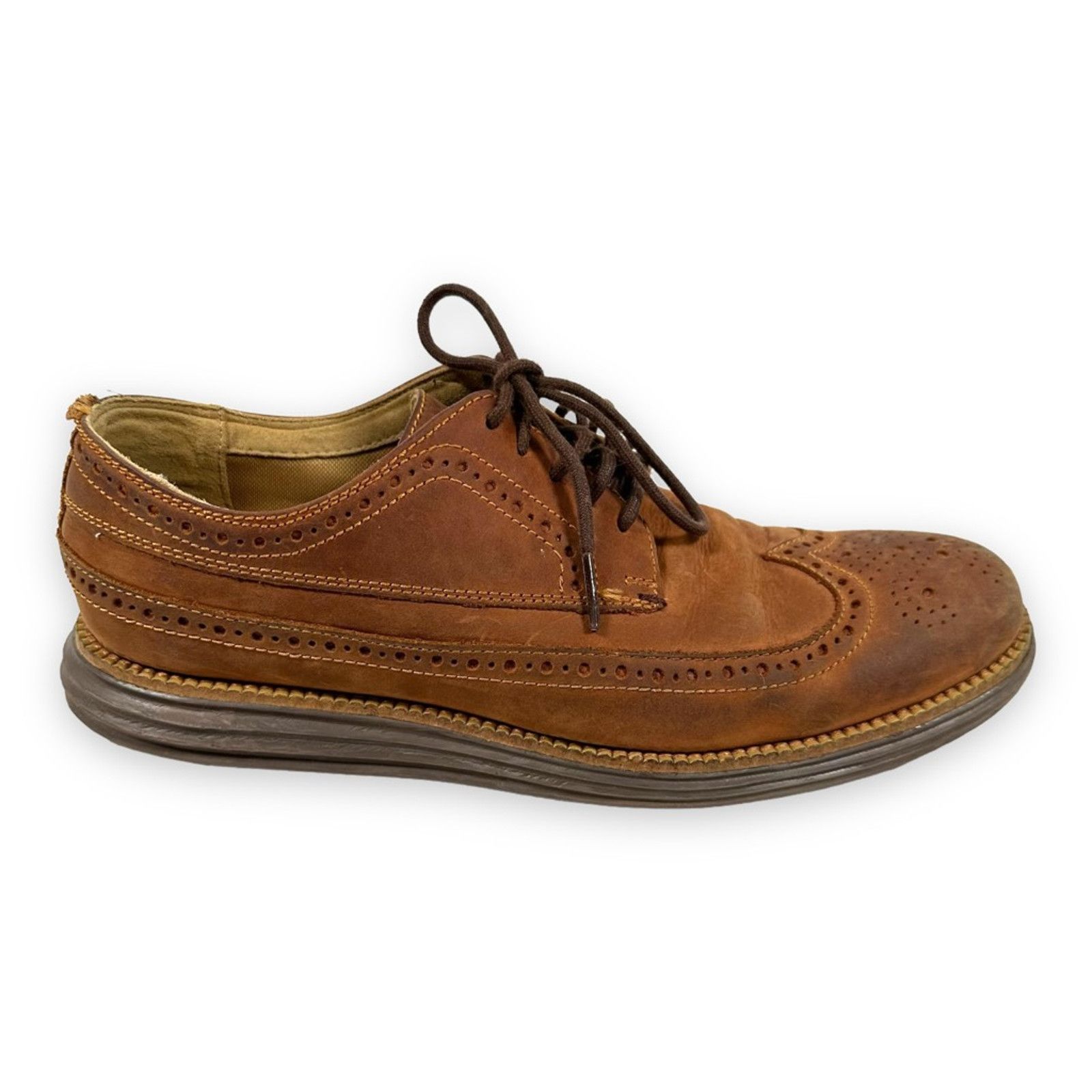 Cole Haan Cole Haan Grand Long Oxford Shoes Woodbury Brown Wingtip 7