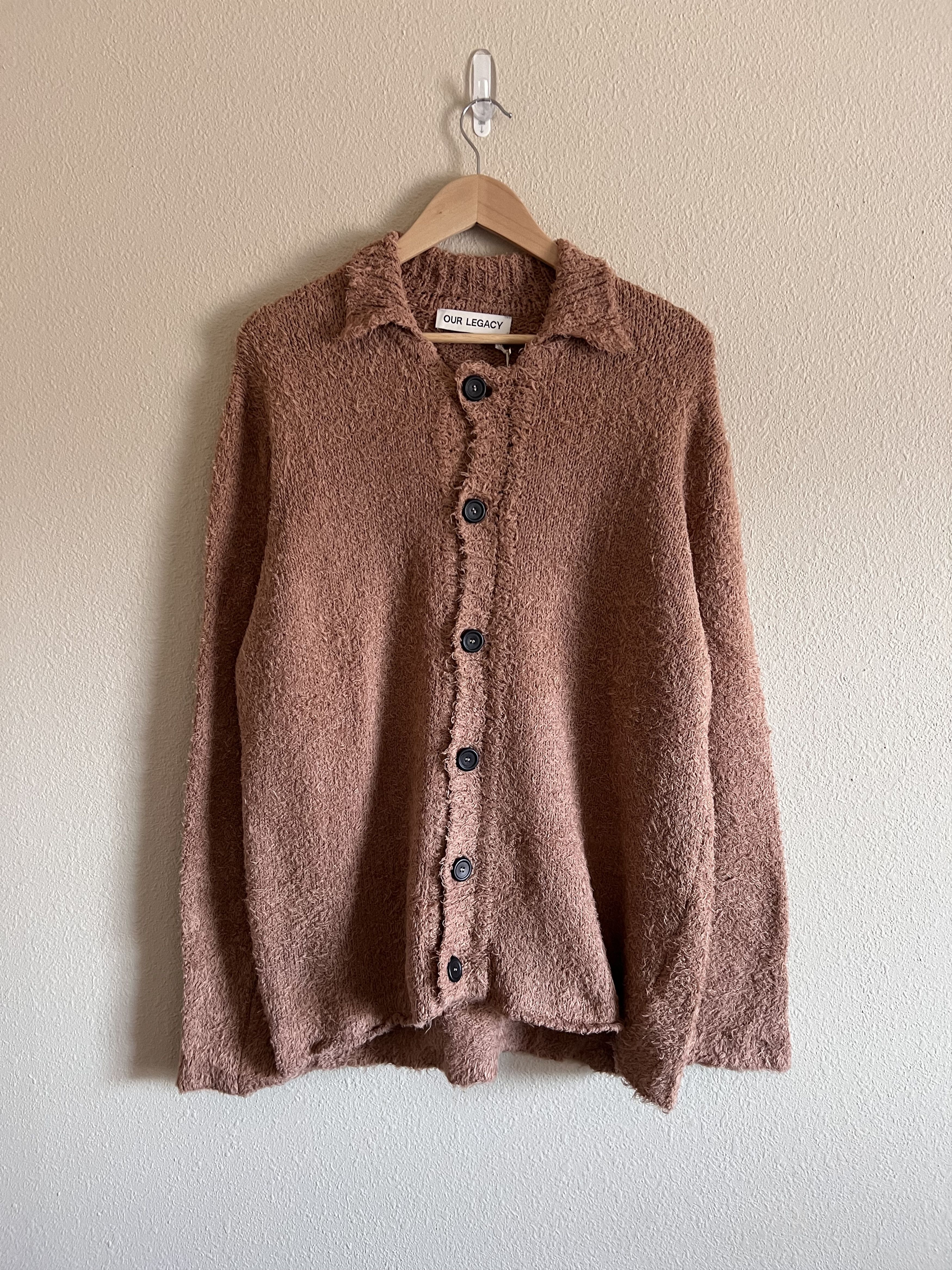 image of Our Legacy Big Cardigan In Caramel Cloudy Cotton, Men's (Size Small)