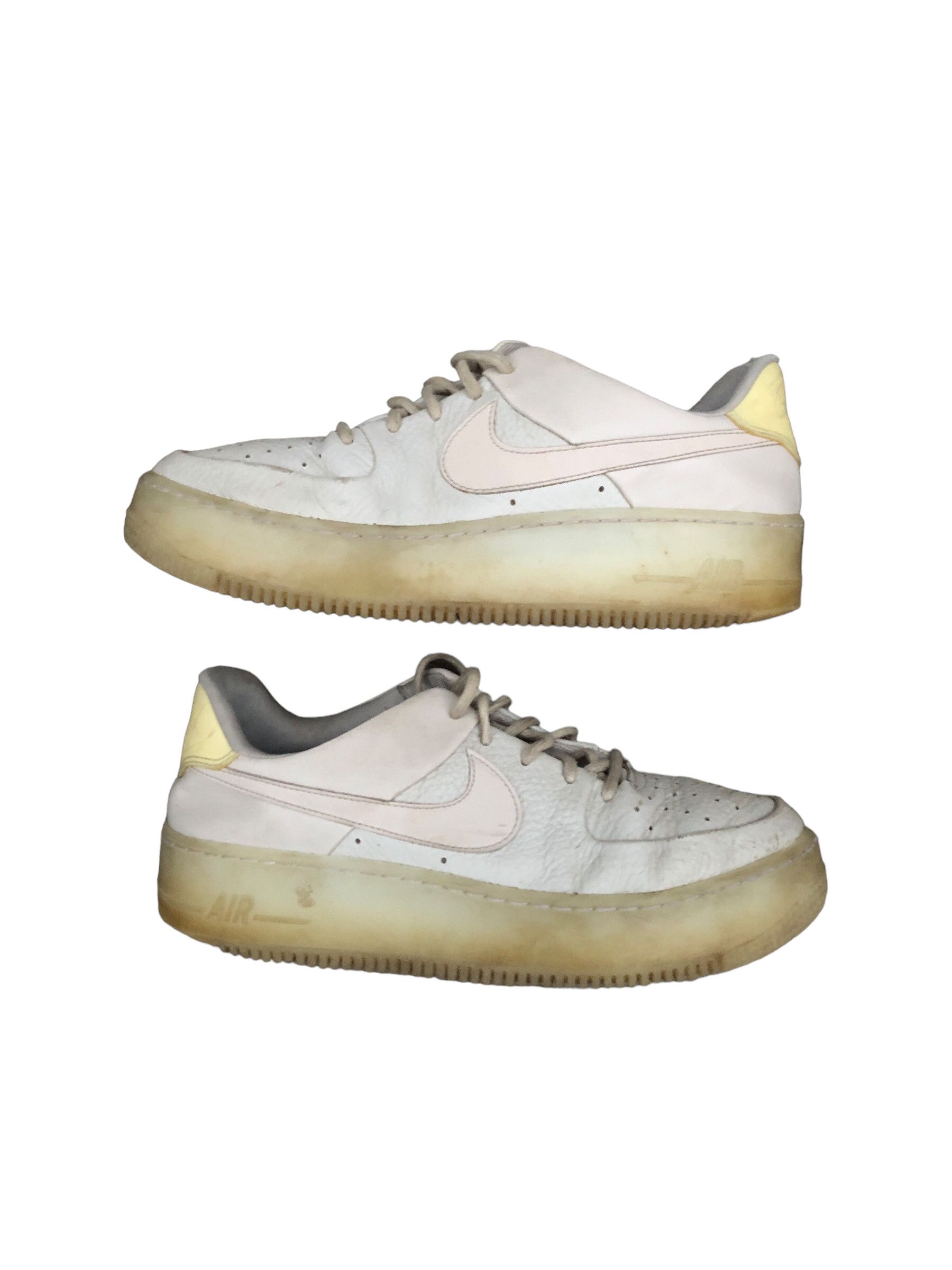 RARE 2018 Nike Air Force 1 Sage Beige Orange Size 9.5, image size:1800x2400