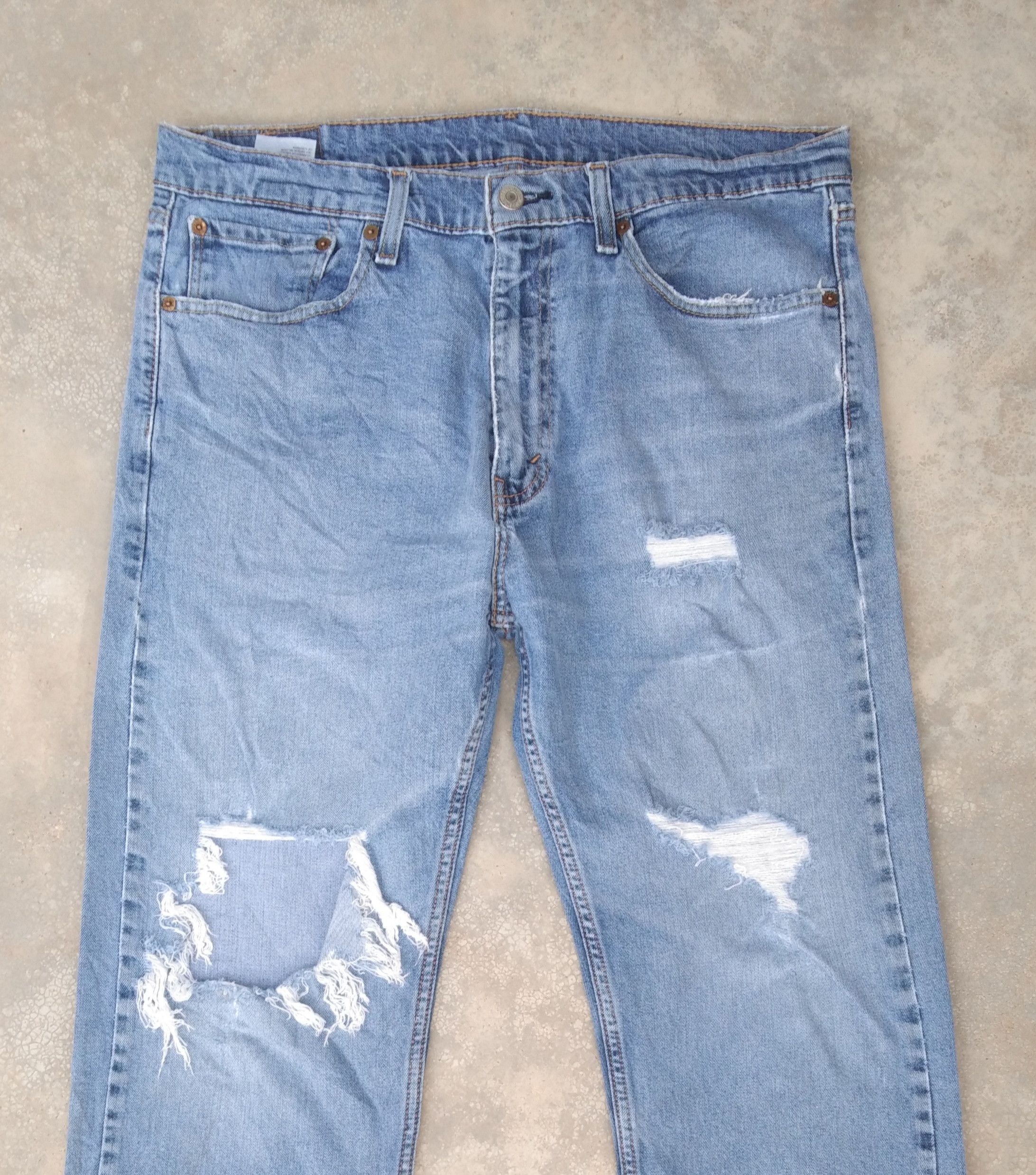 Levi's Vintage Levi's Jeans 505 Light Wash Distressed Denim Size US 36 / EU 52 - 7 Thumbnail