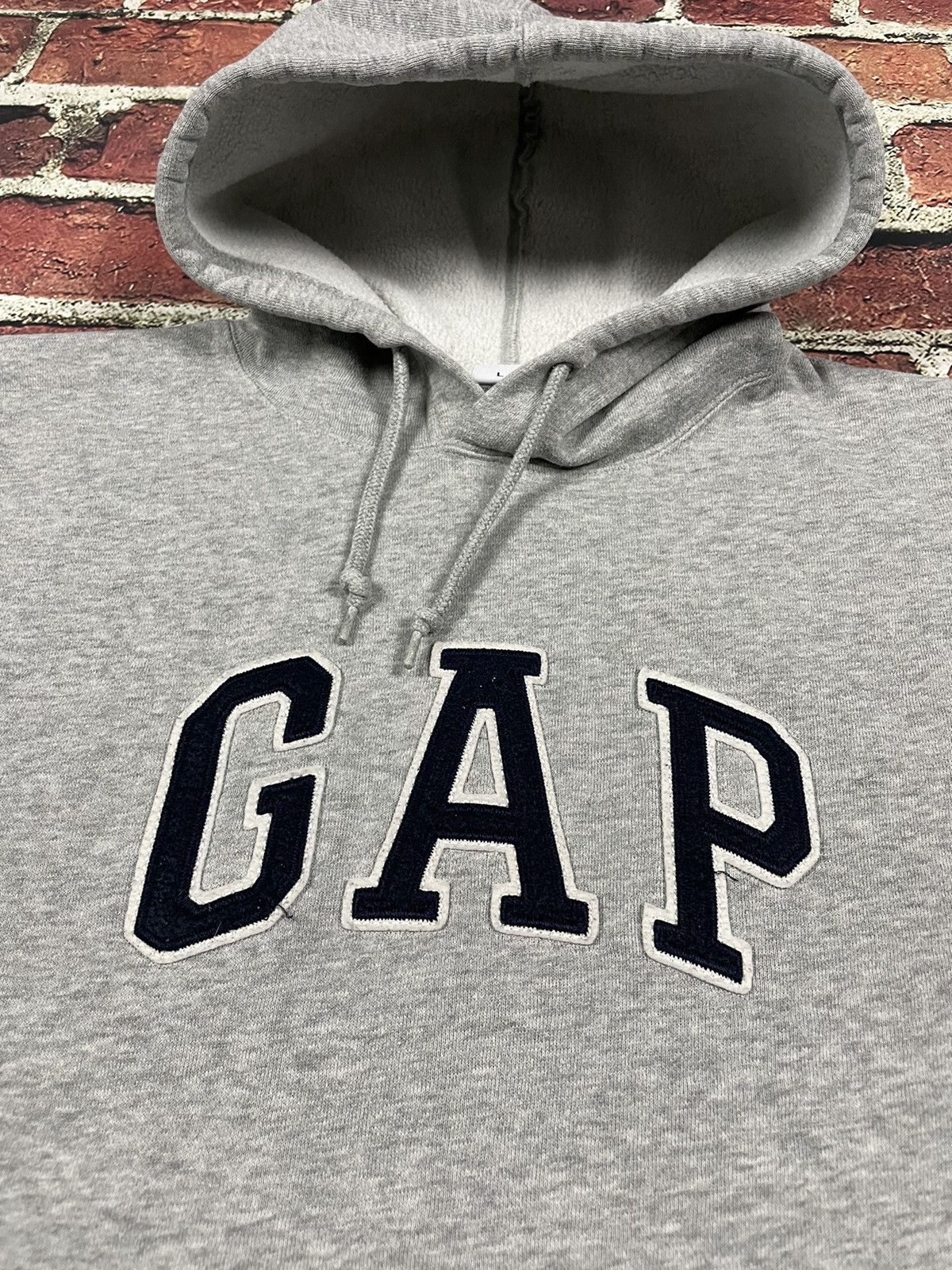 Gap × Vintage Y2K Vintage GAP Stitched Spellout Hoodie Sweatshirt Size US L / EU 52-54 / 3 - 5 Thumbnail