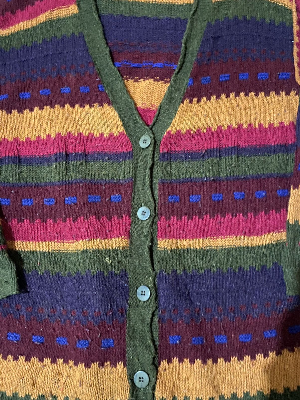 Benetton 💥Vintage Benetton Kintwear Cardigan Size L / US 10 / IT 46 - 4 Thumbnail