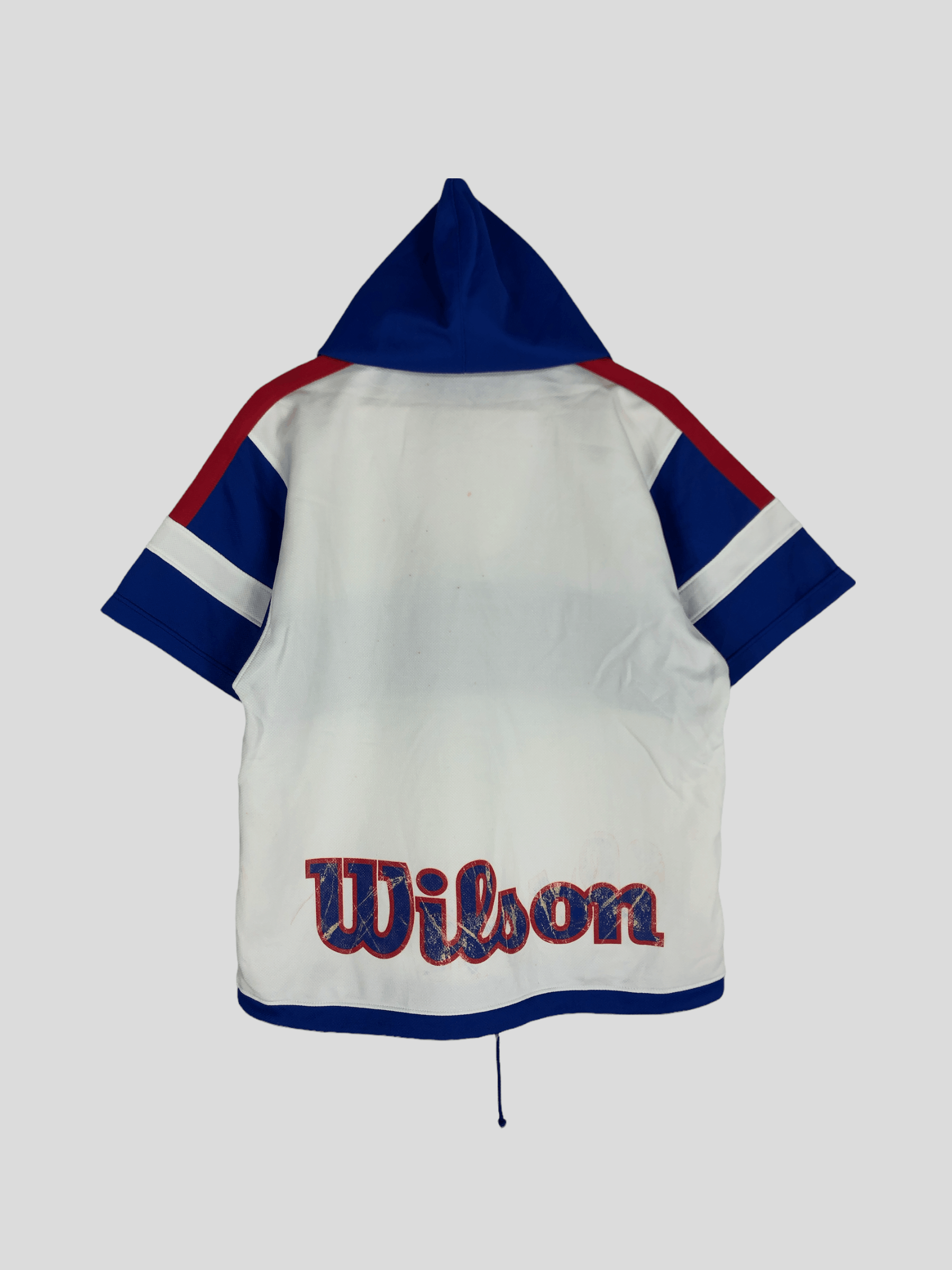 Vintage Wilson Athletics Short Sleeve Sweater with Hoodie
