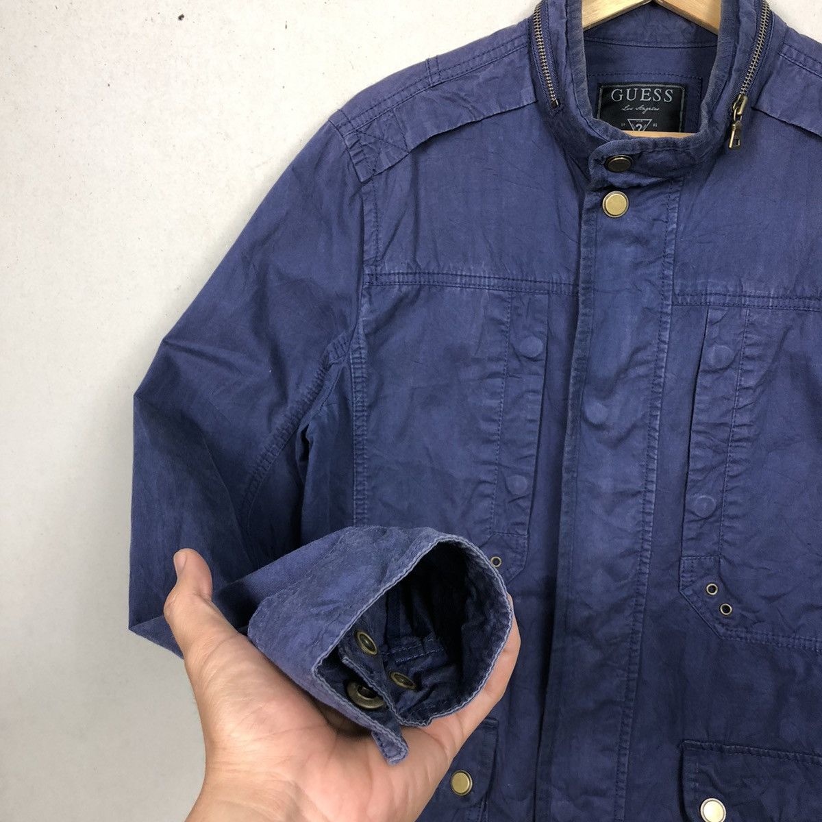 Guess Vintage Guess Navy Blue Parkas Jacket Size US L / EU 52-54 / 3 - 8 Thumbnail